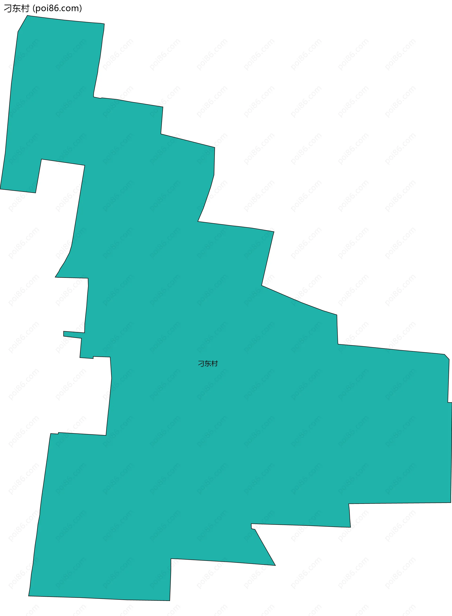 刁东村边界地图