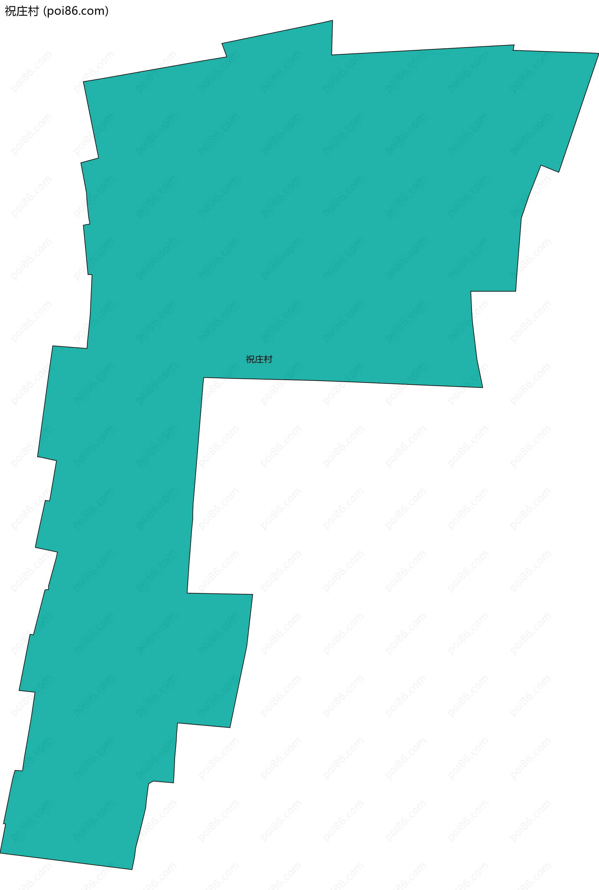 祝庄村边界地图