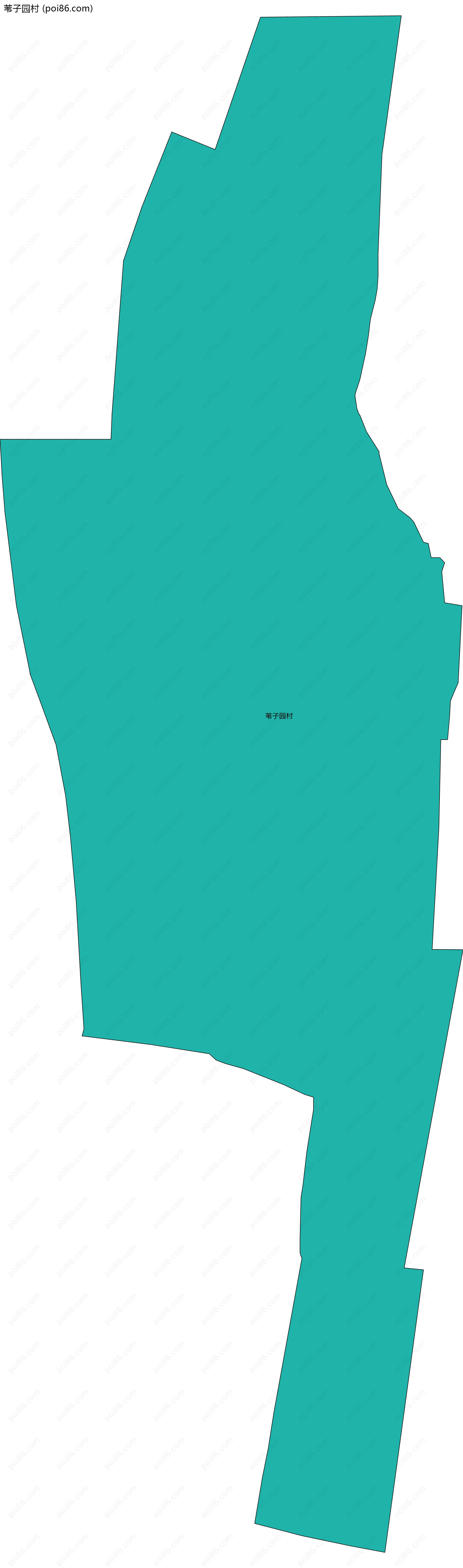 苇子园村边界地图