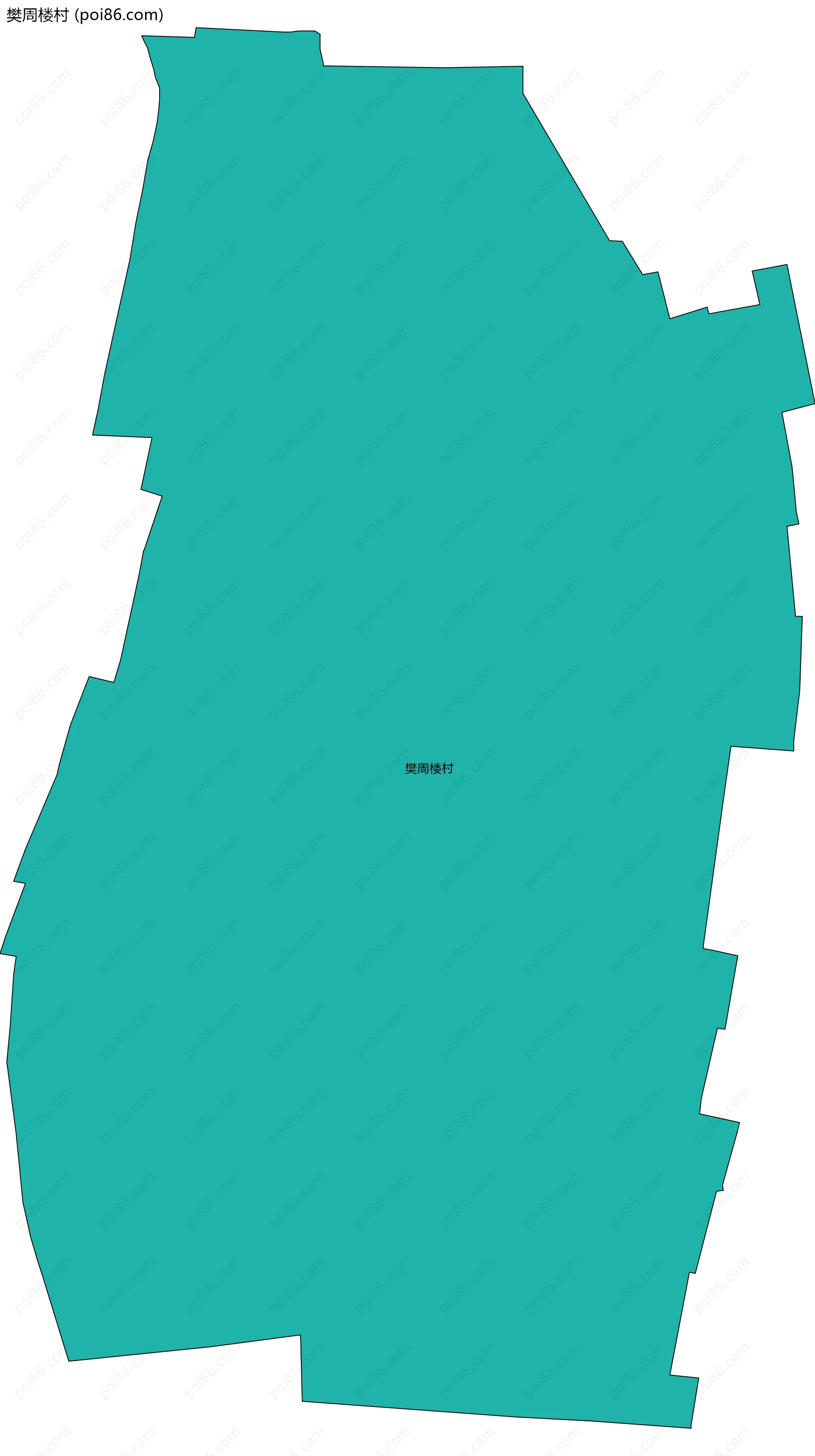 樊周楼村边界地图