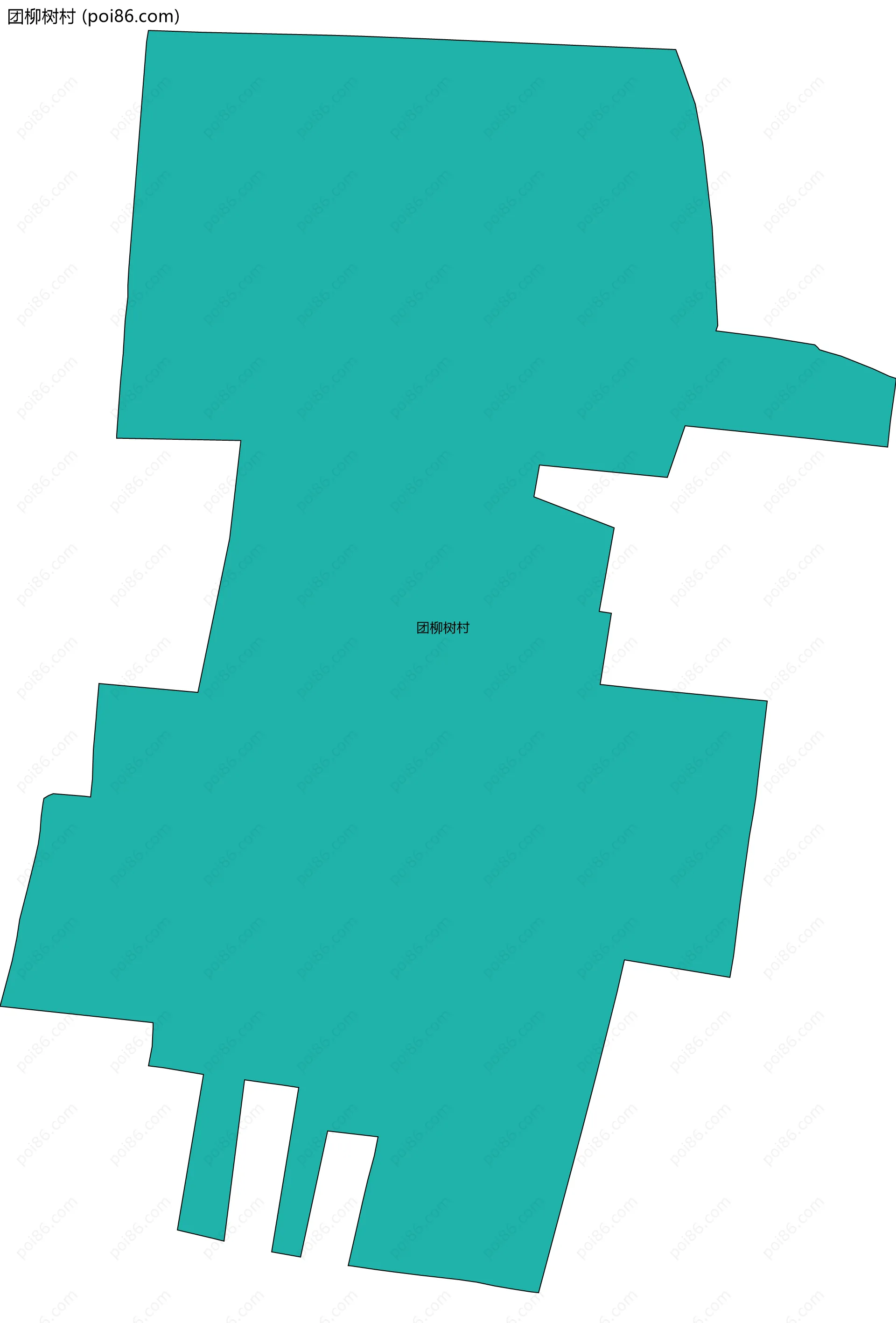 团柳树村边界地图