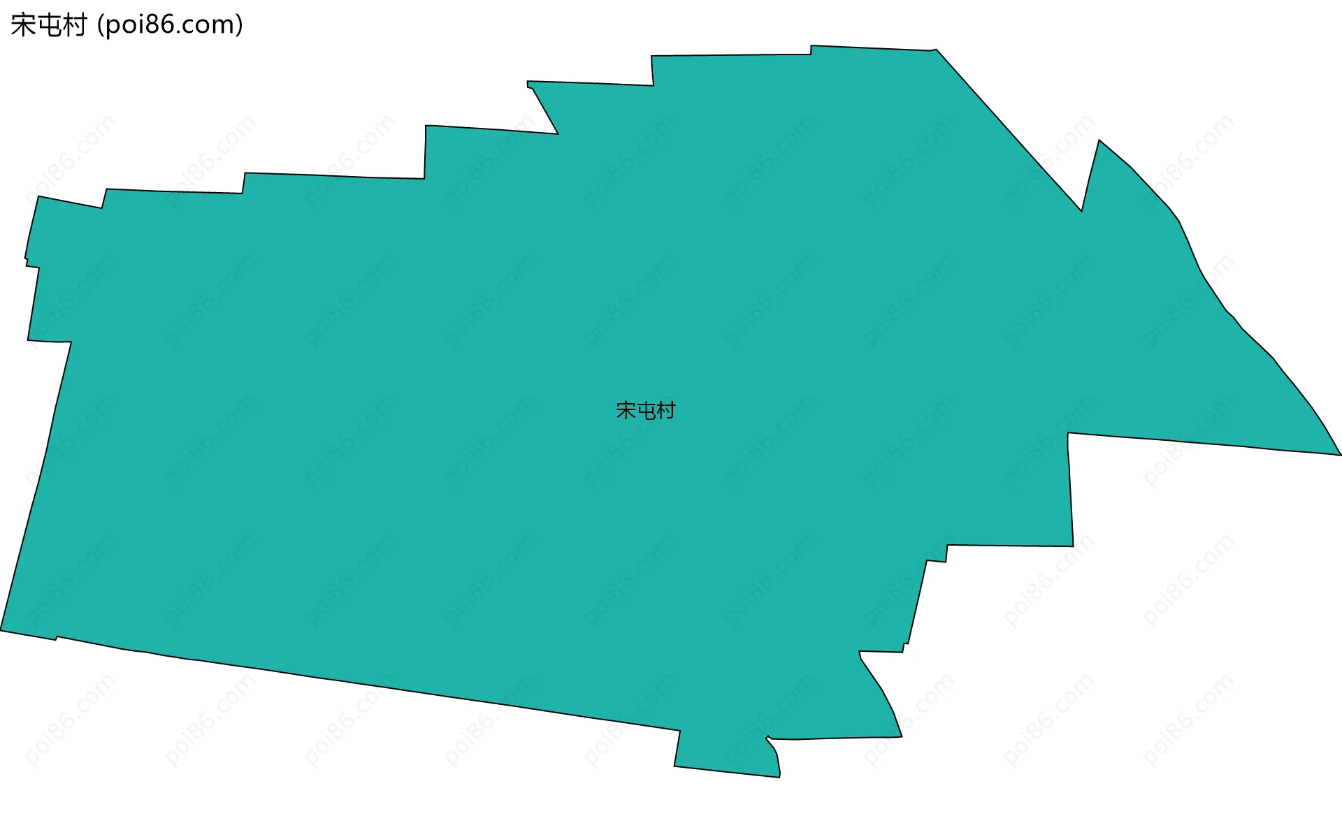 宋屯村边界地图