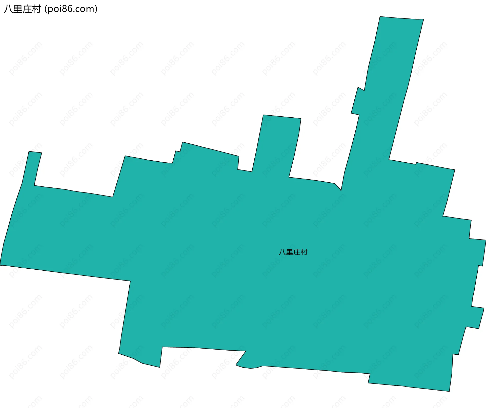八里庄村边界地图