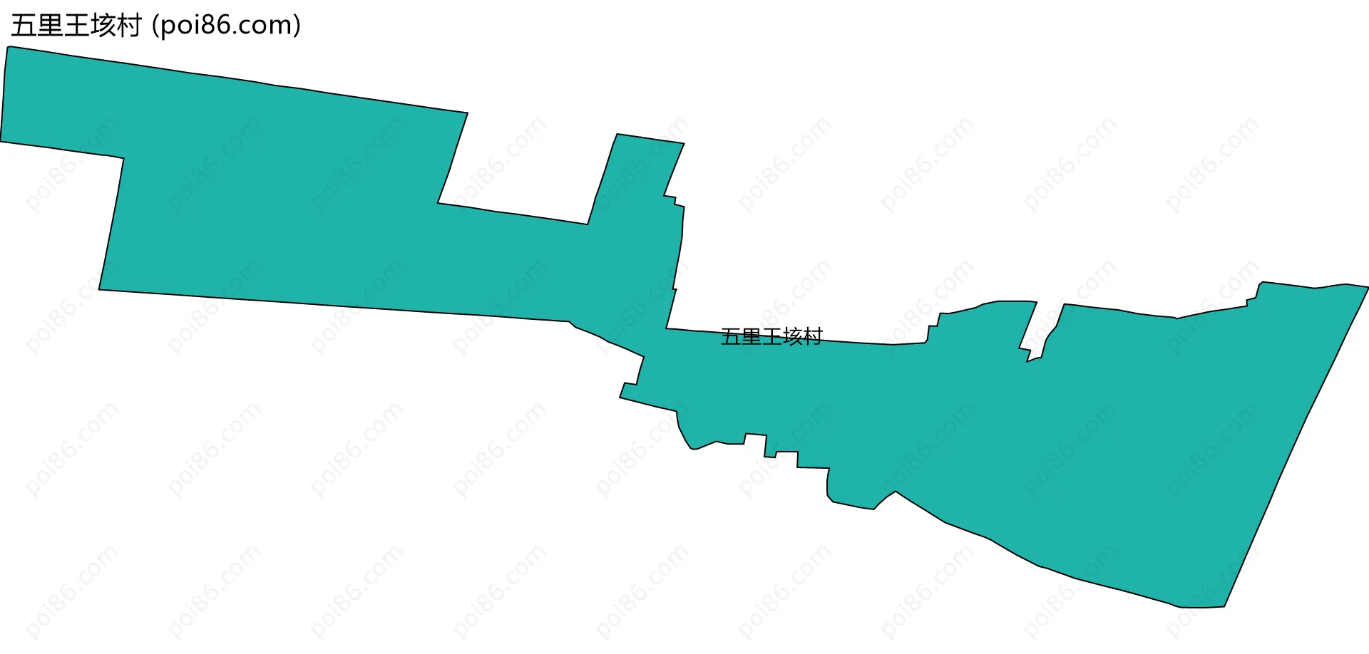 五里王垓村边界地图