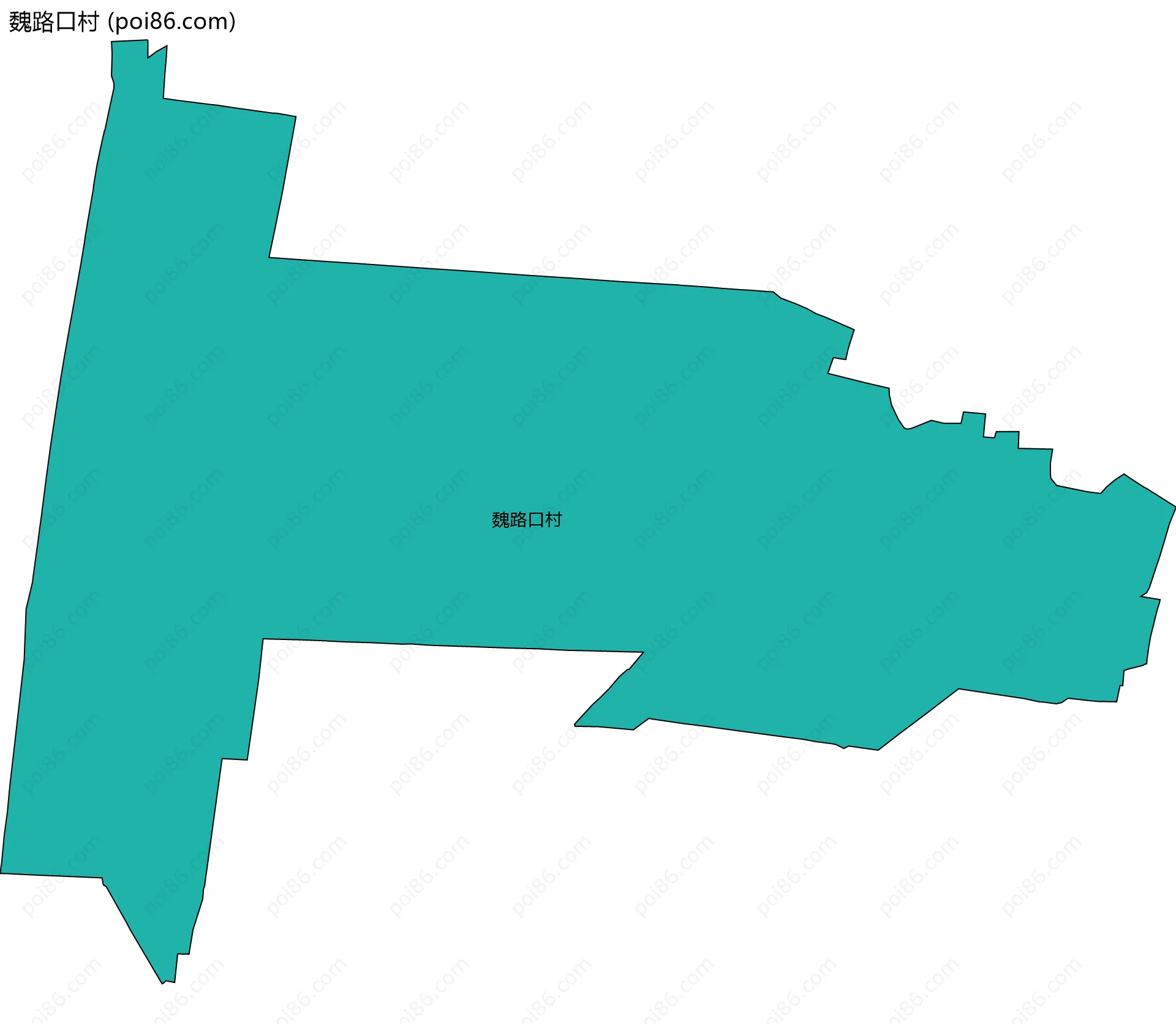 魏路口村边界地图
