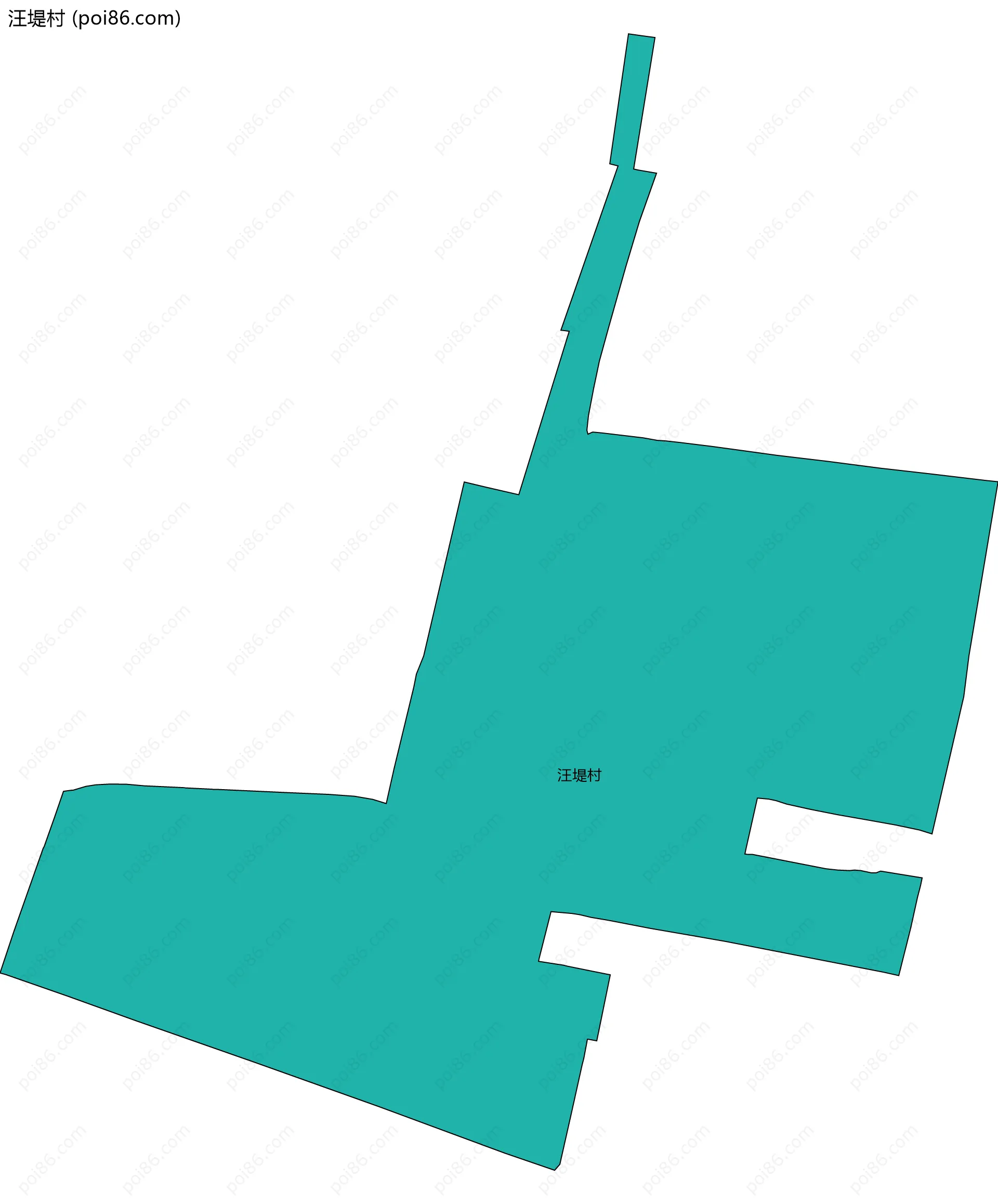 汪堤村边界地图