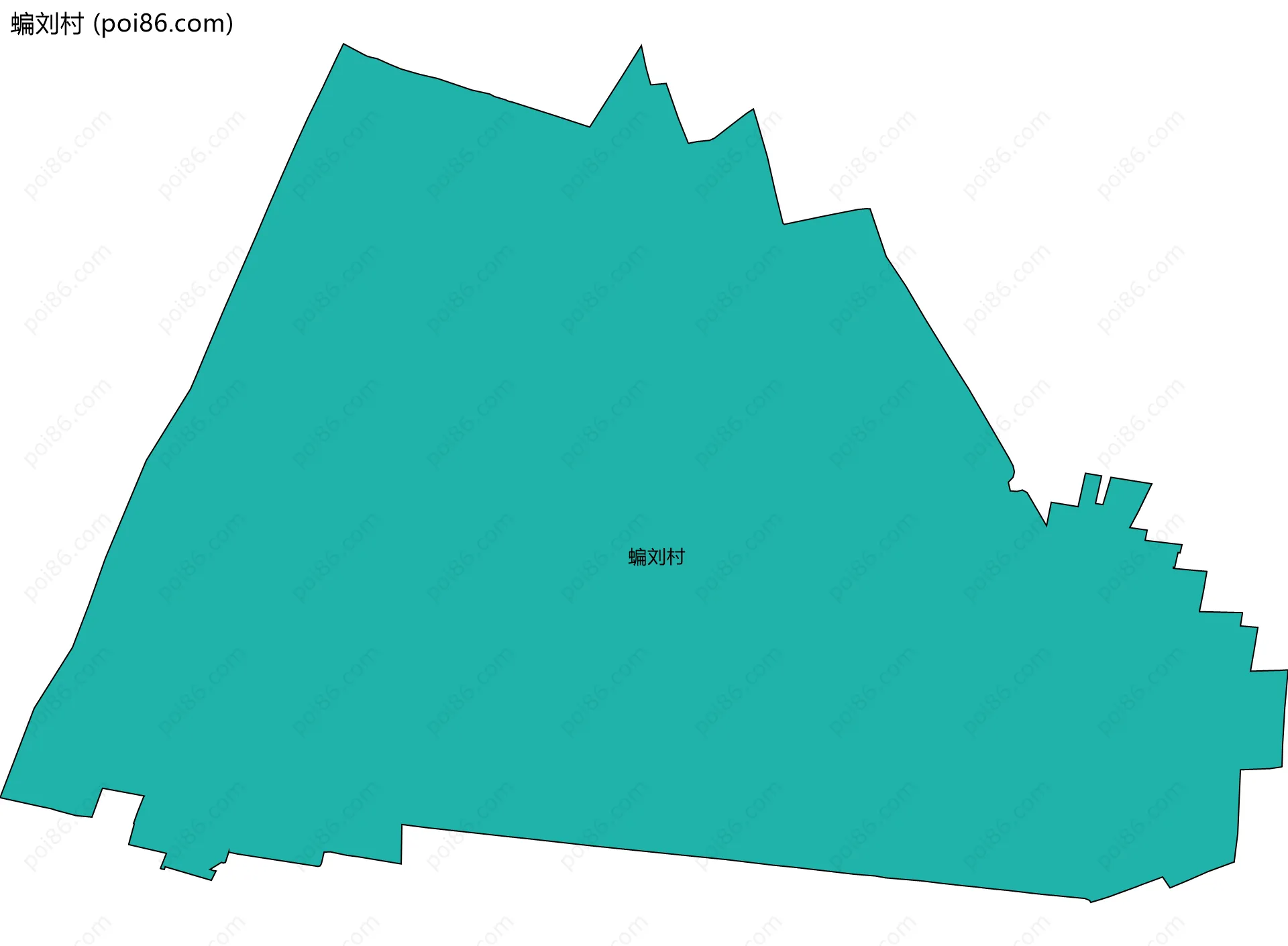 蝙刘村边界地图