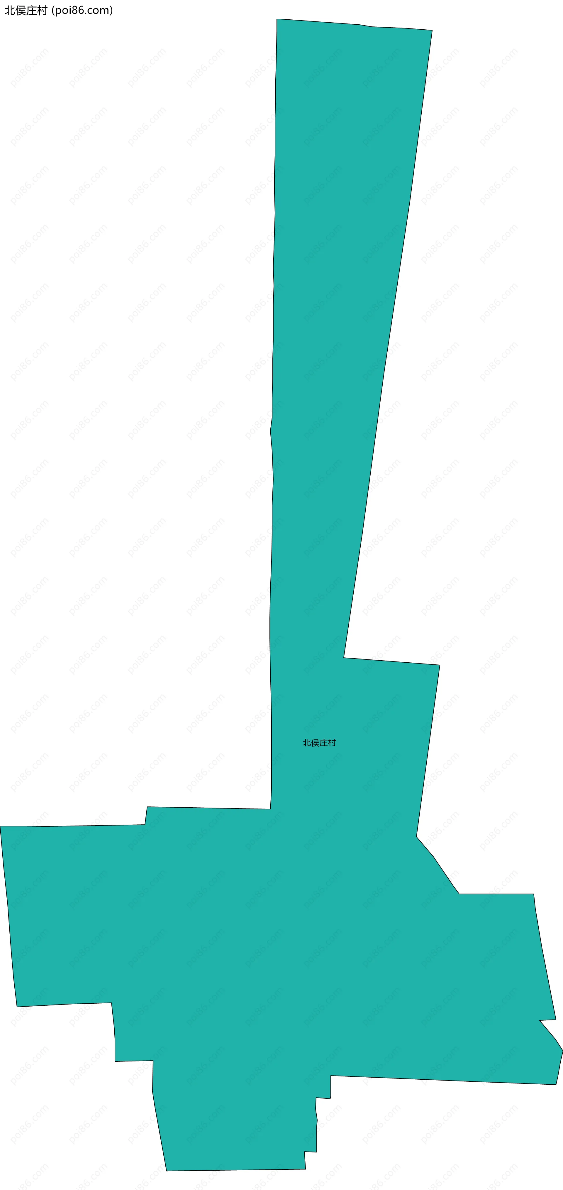 北侯庄村边界地图