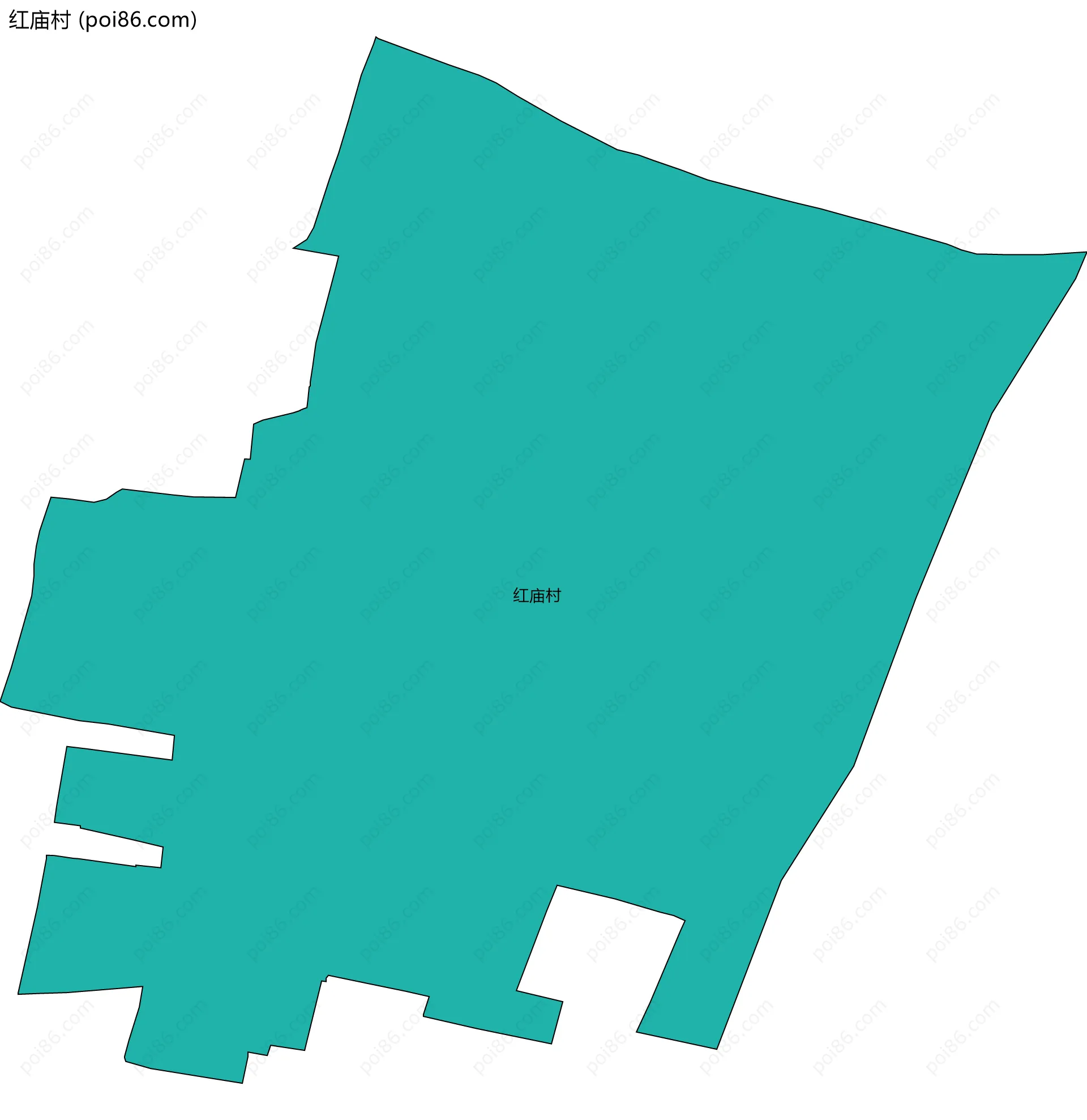 红庙村边界地图
