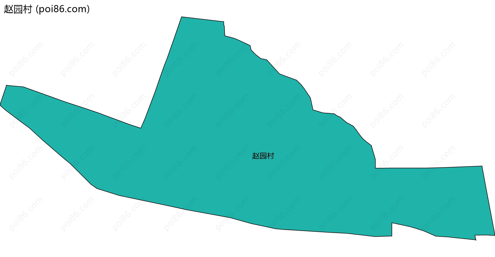 赵园村边界地图