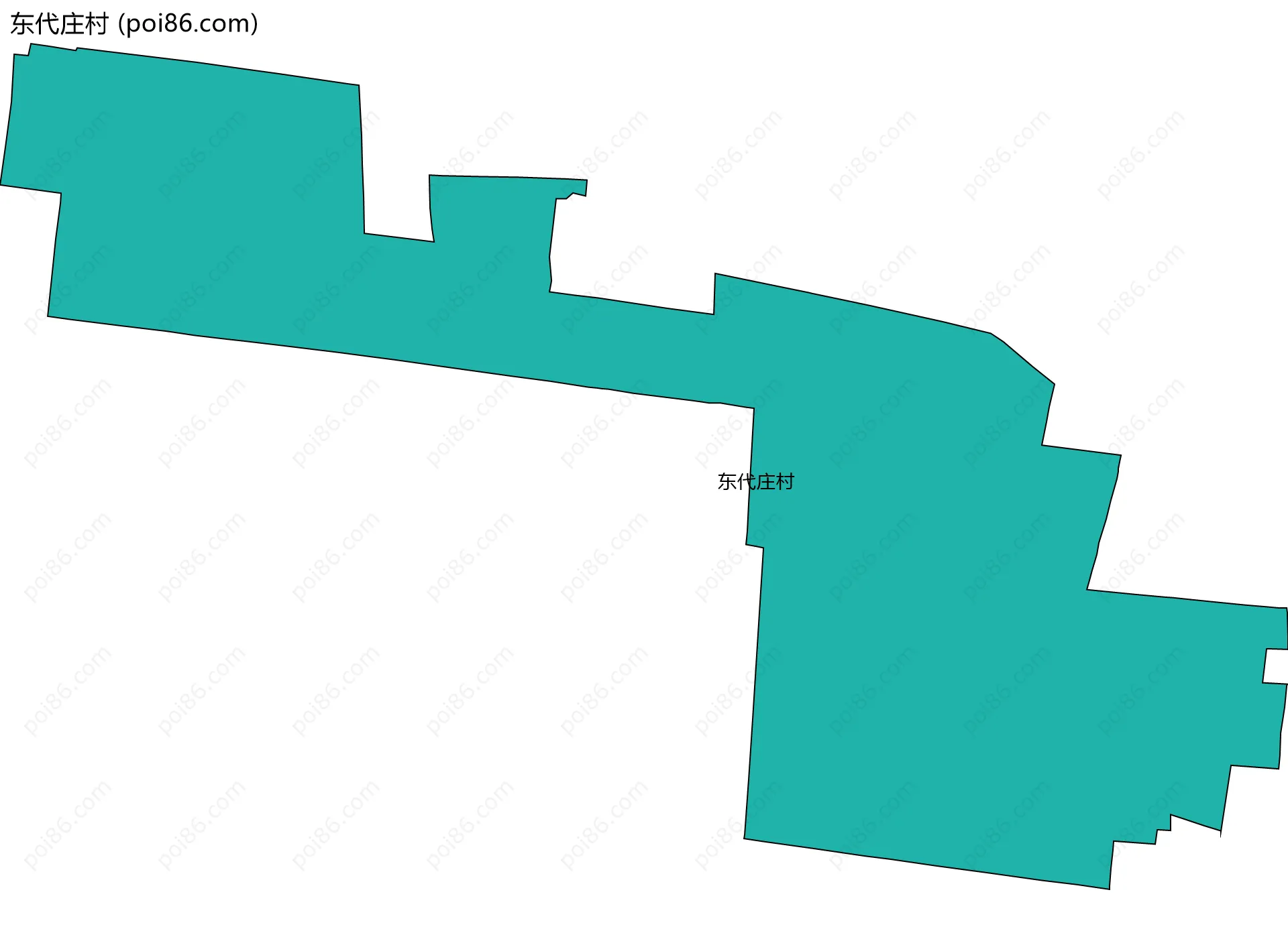 东代庄村边界地图