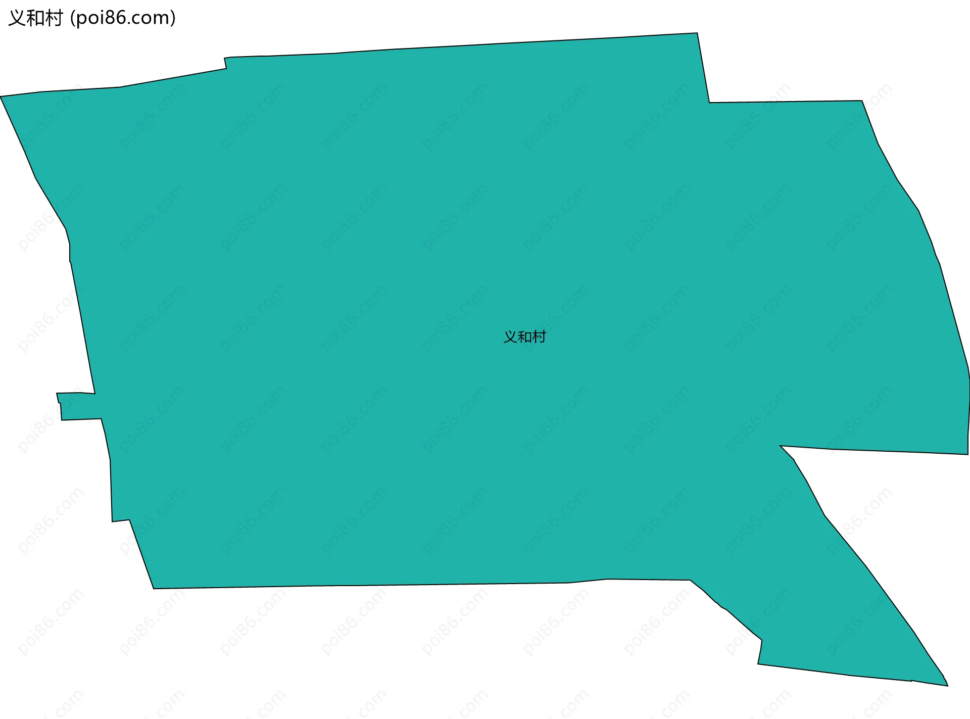 义和村边界地图