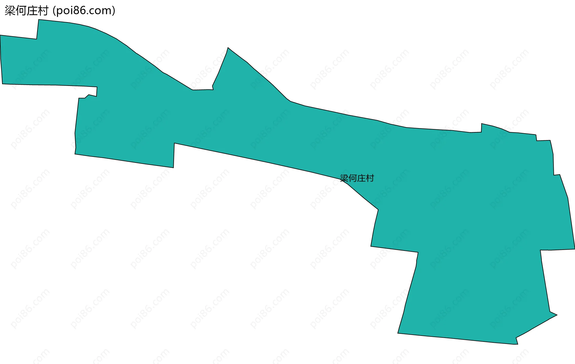 梁何庄村边界地图