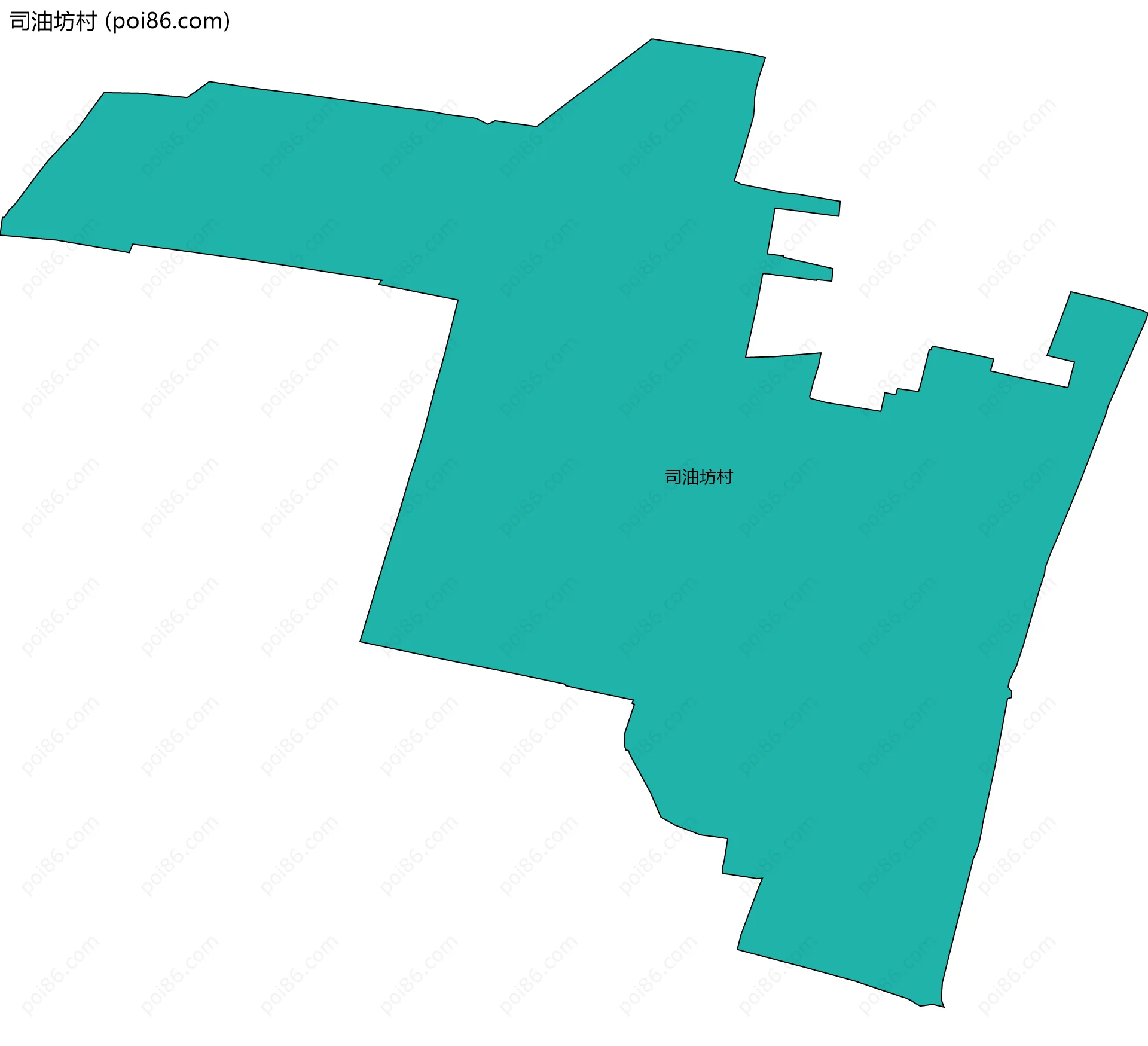 司油坊村边界地图