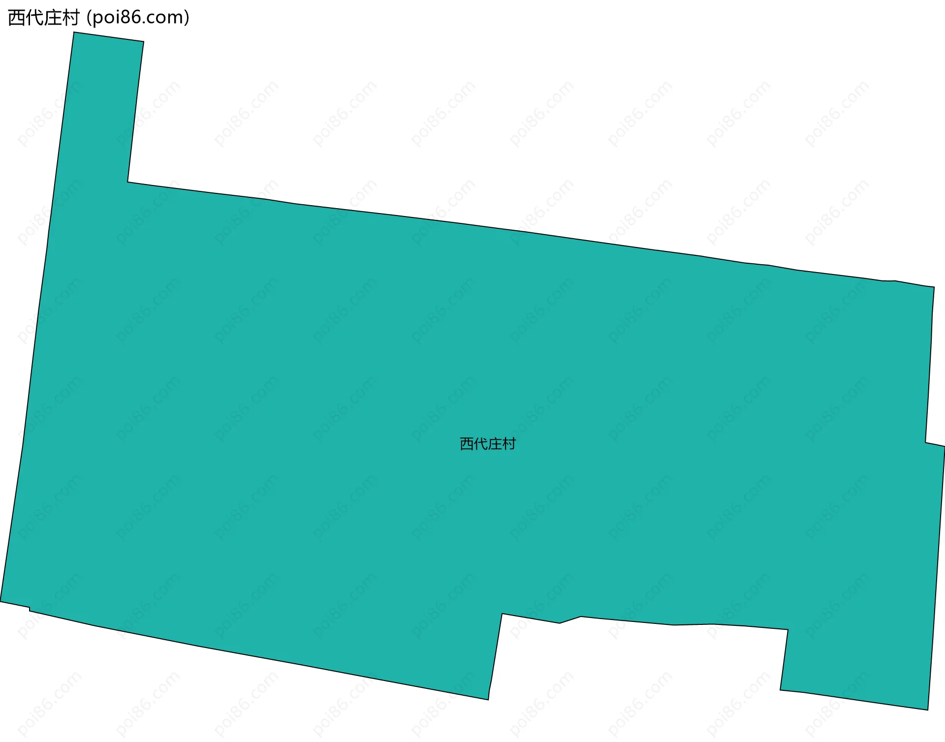 西代庄村边界地图
