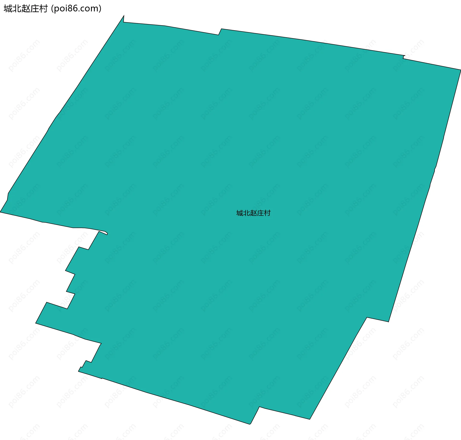 城北赵庄村边界地图