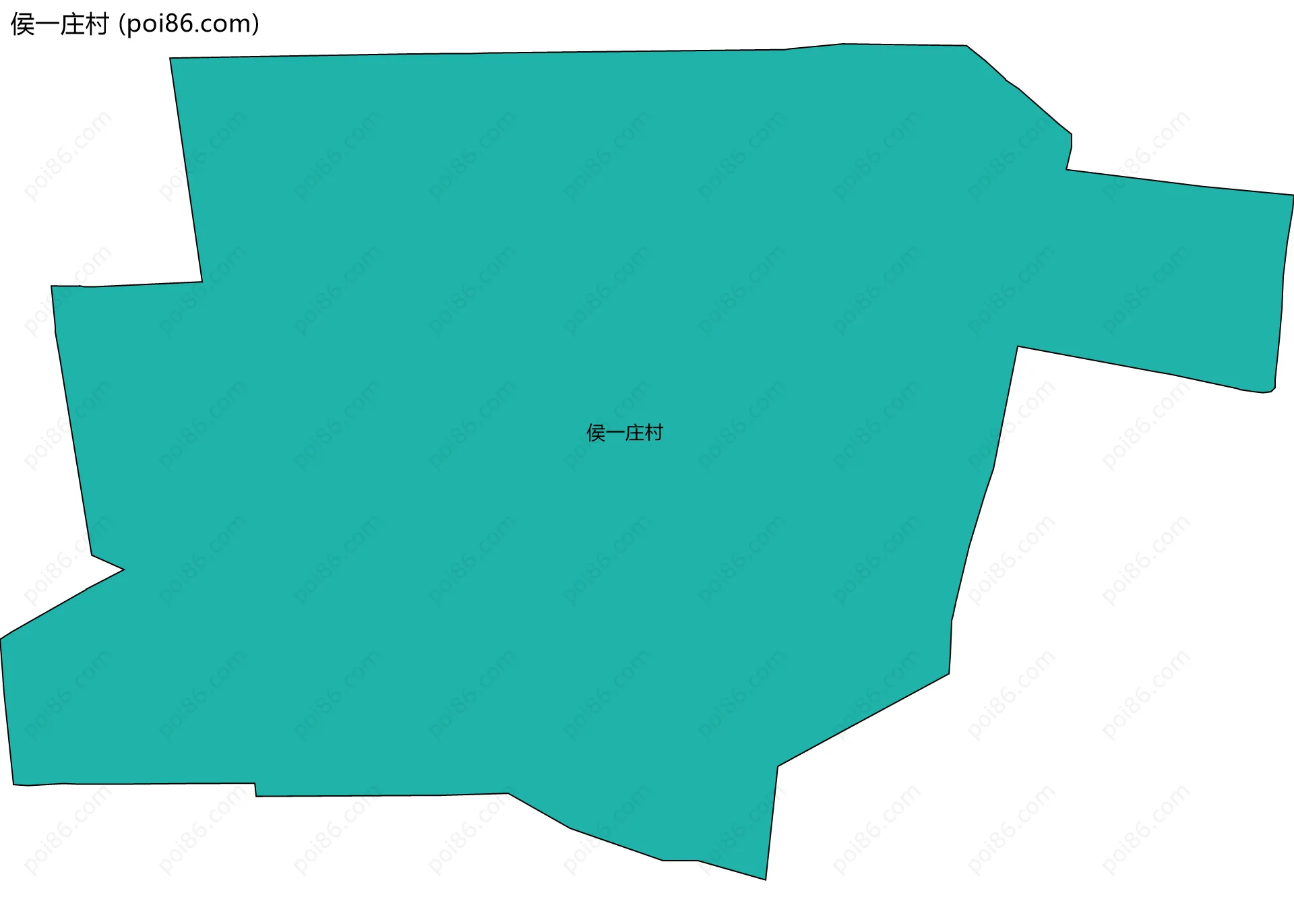 侯一庄村边界地图