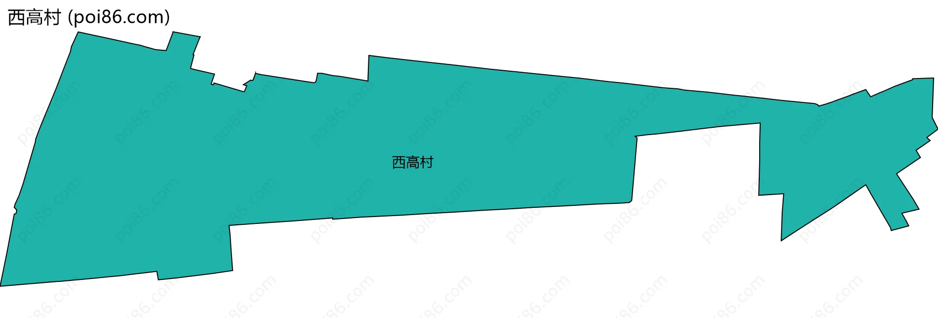 西高村边界地图