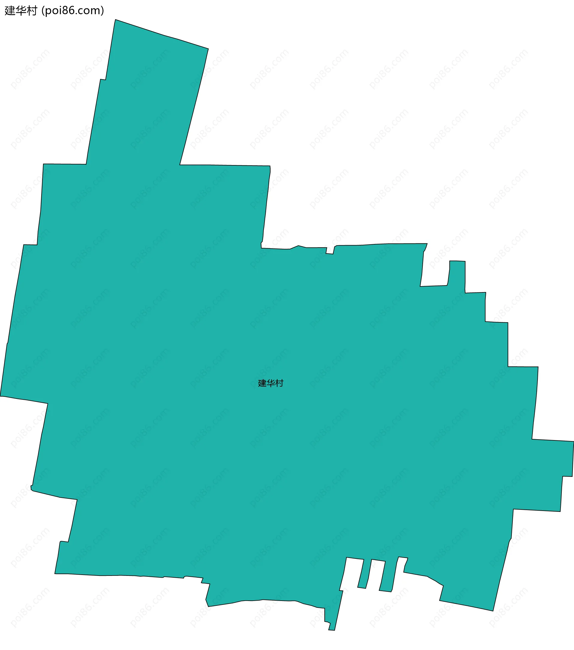 建华村边界地图