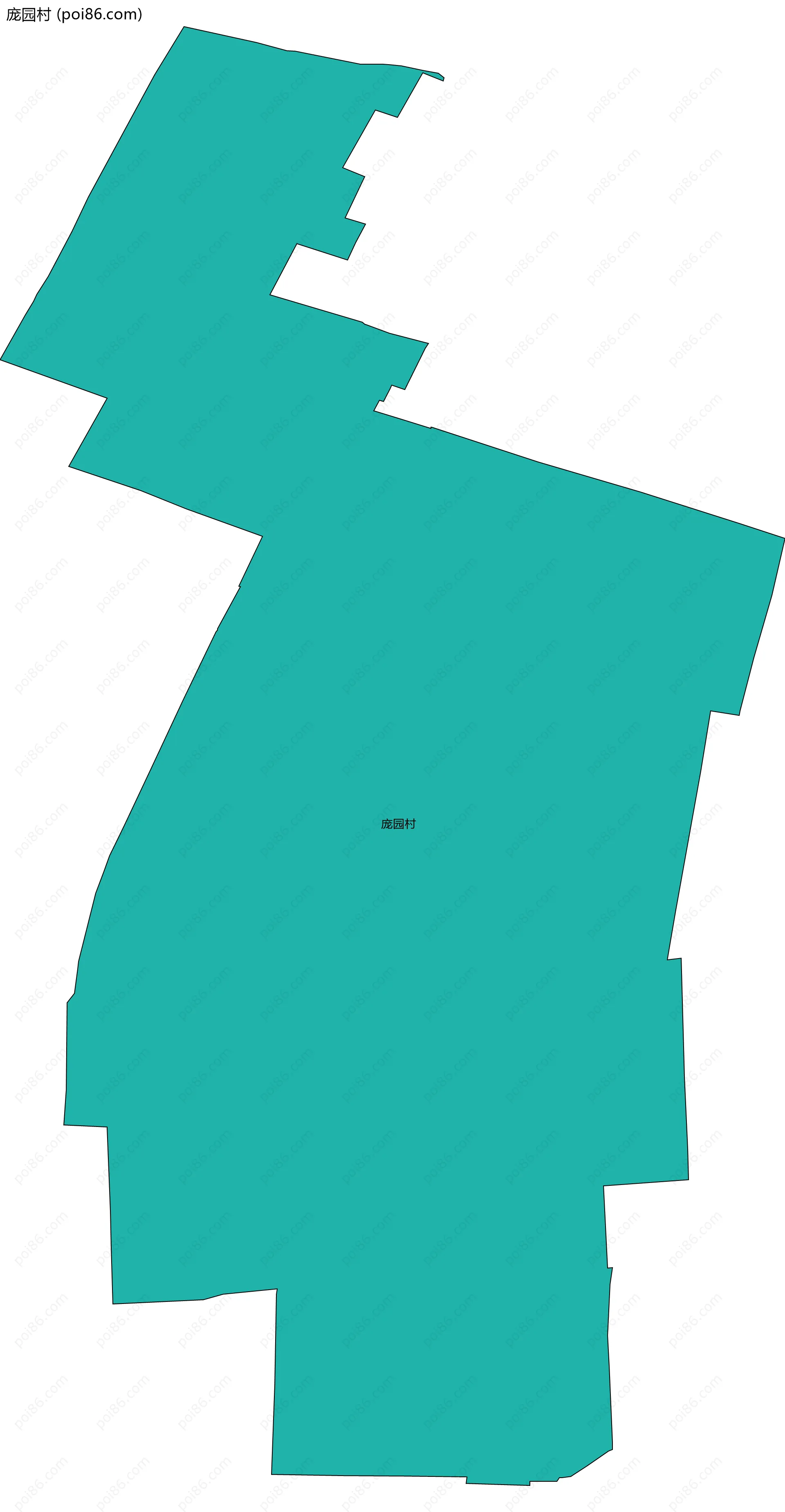 庞园村边界地图