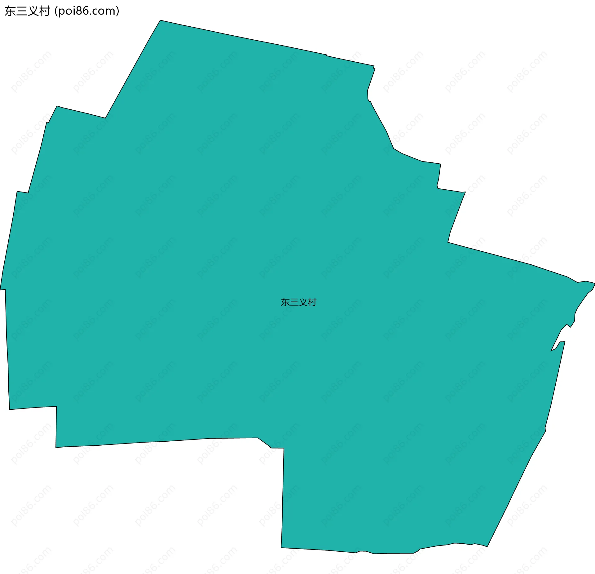 东三义村边界地图