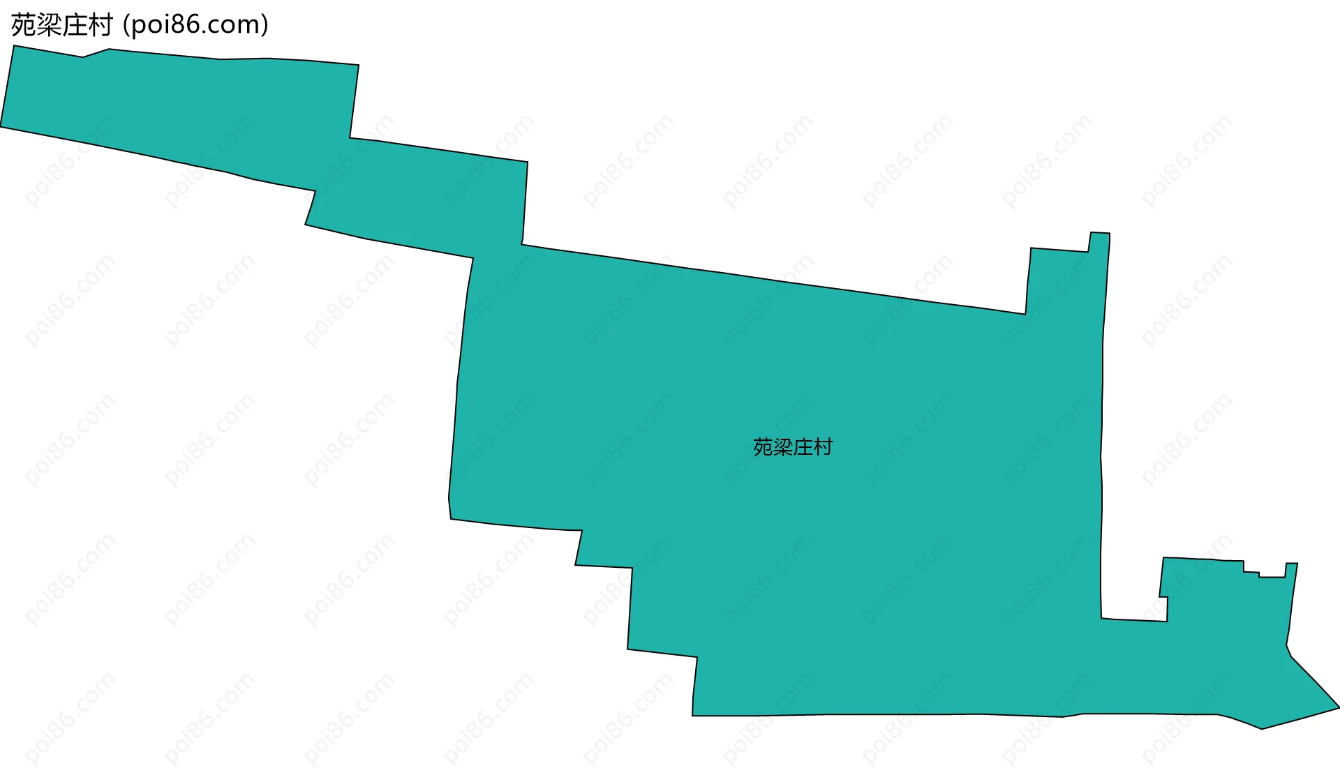 苑梁庄村边界地图