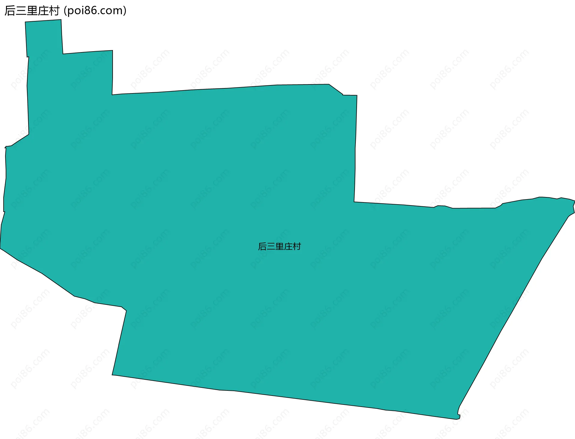 后三里庄村边界地图