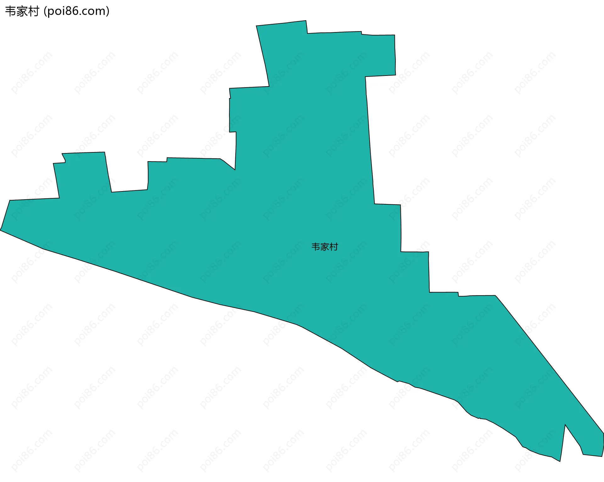韦家村边界地图