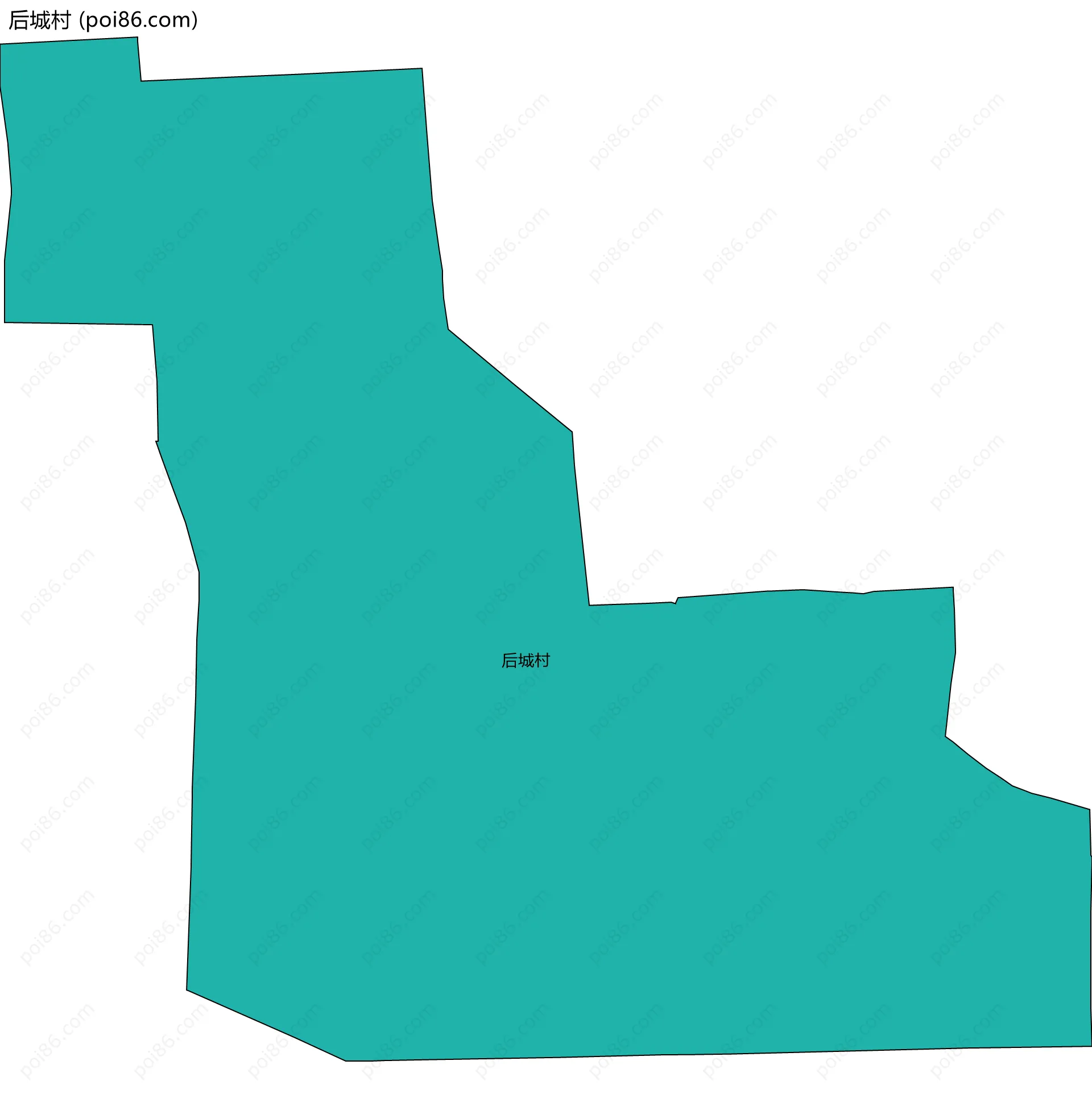 后城村边界地图