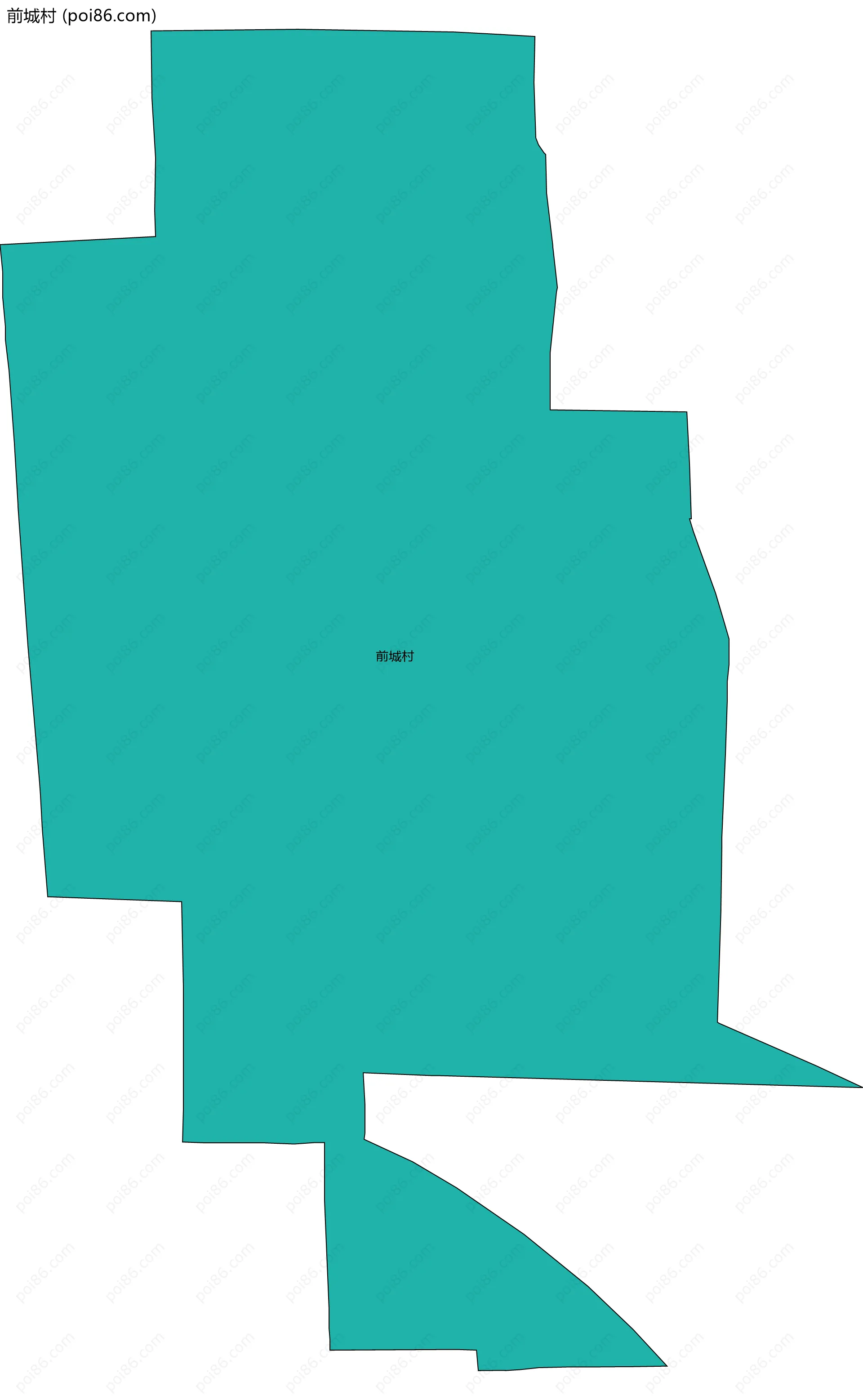 前城村边界地图