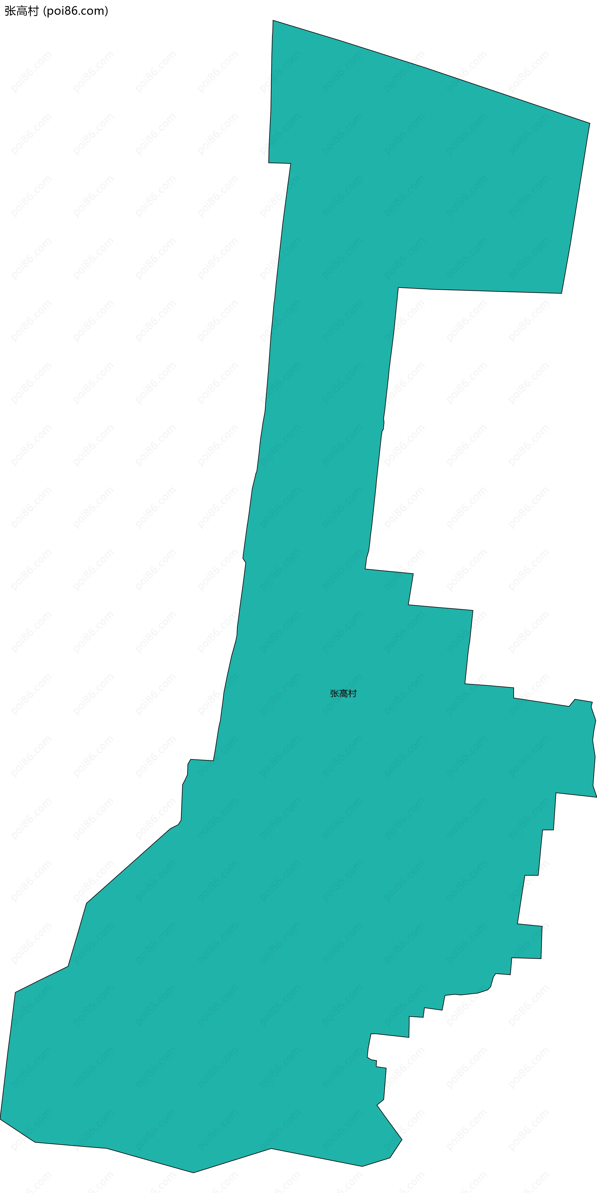 张高村边界地图