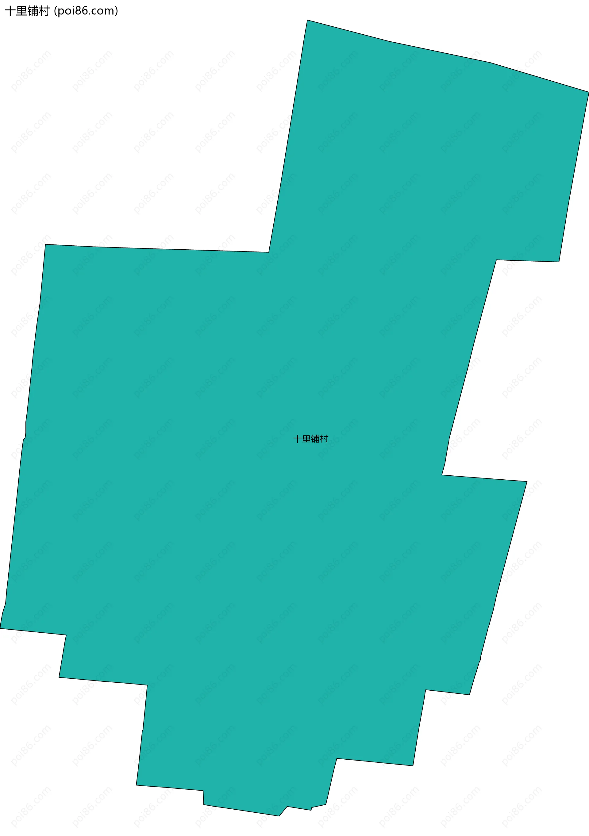 十里铺村边界地图