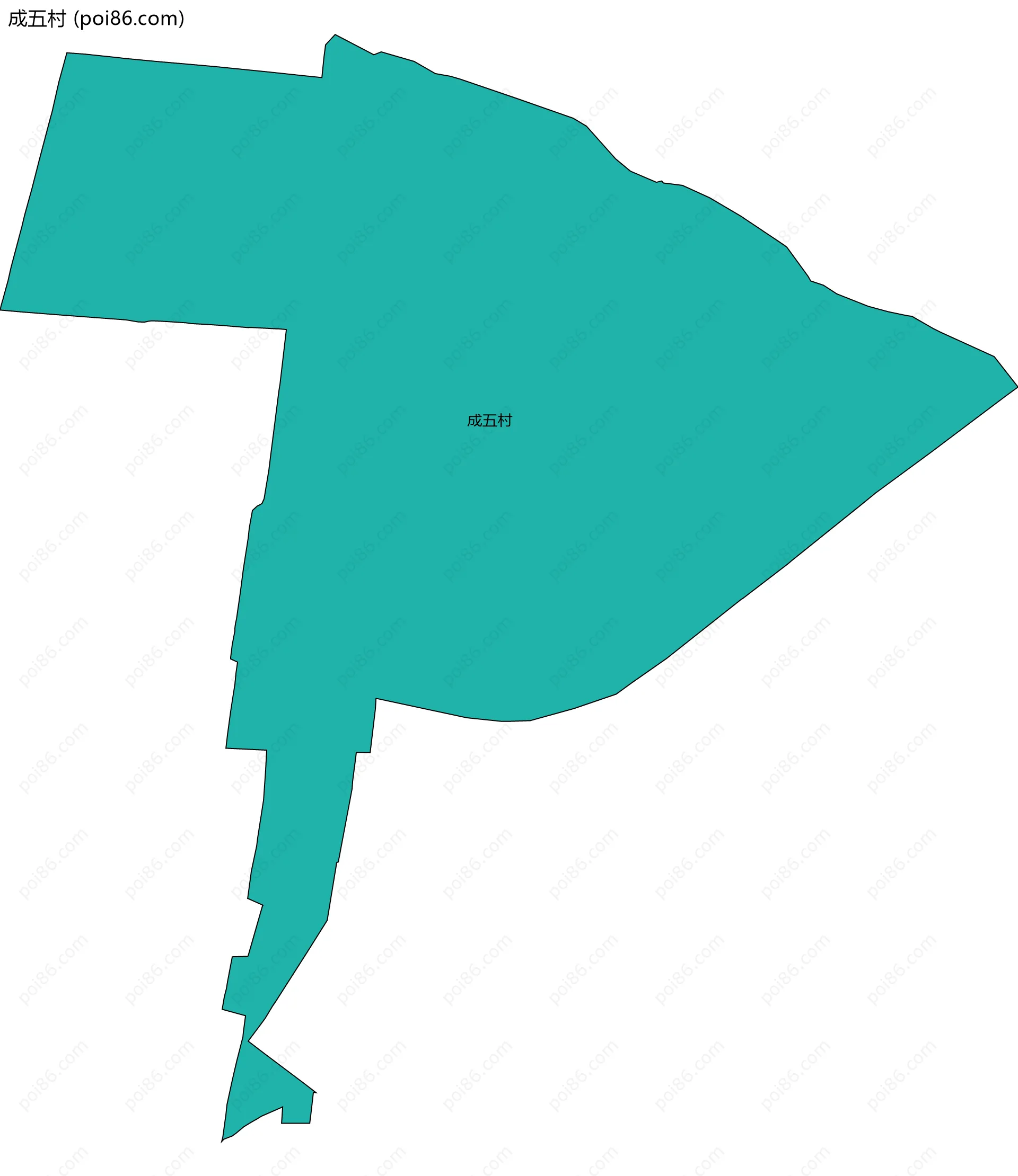 成五村边界地图