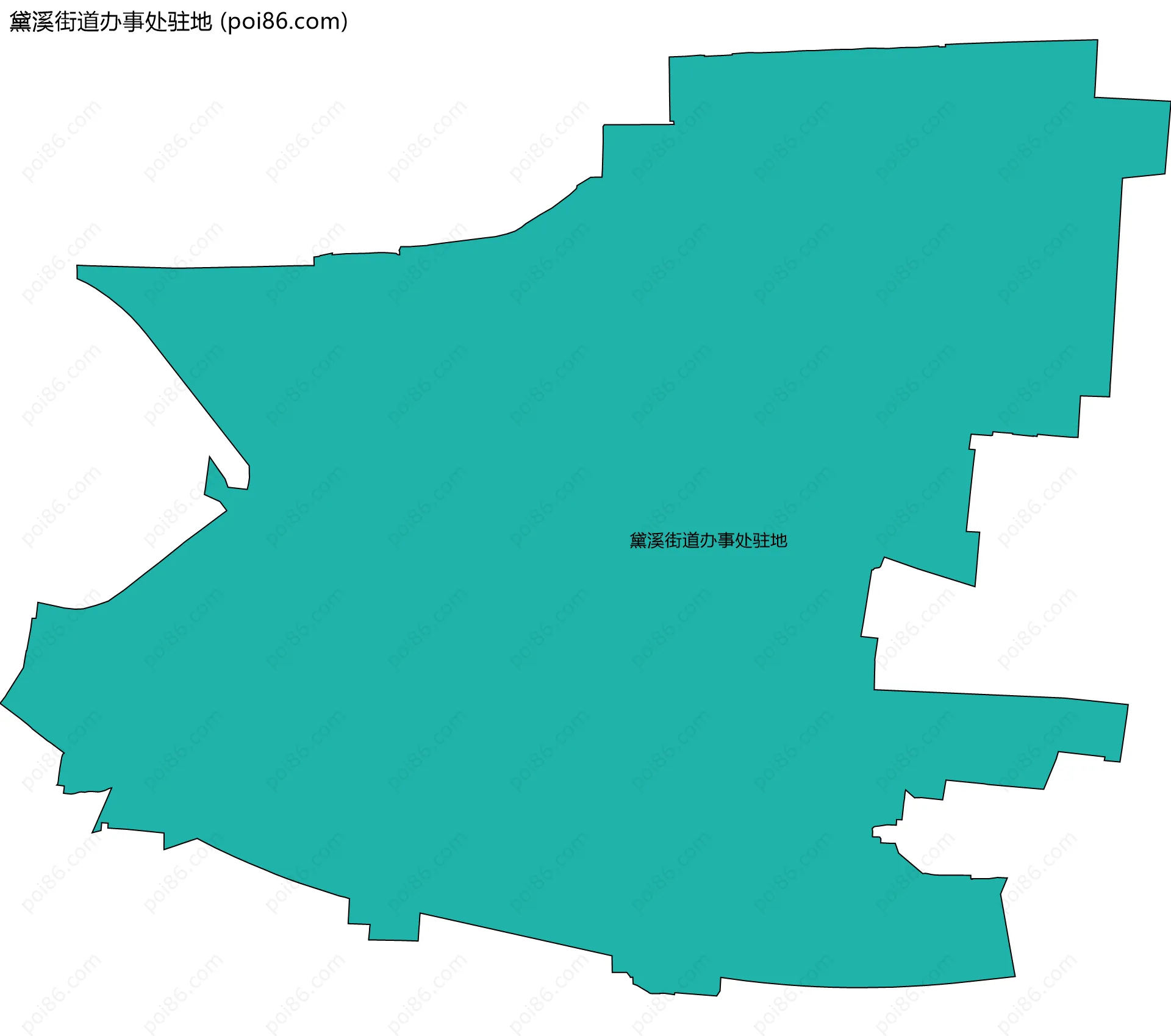 黛溪街道办事处驻地边界地图