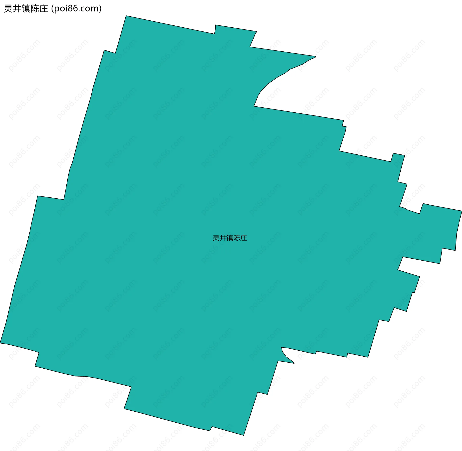 灵井镇陈庄边界地图