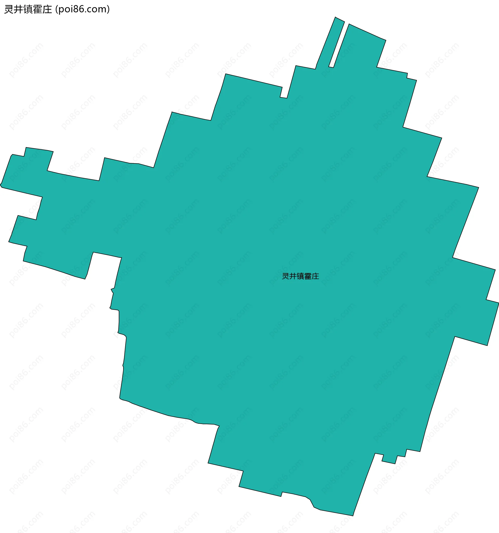 灵井镇霍庄边界地图