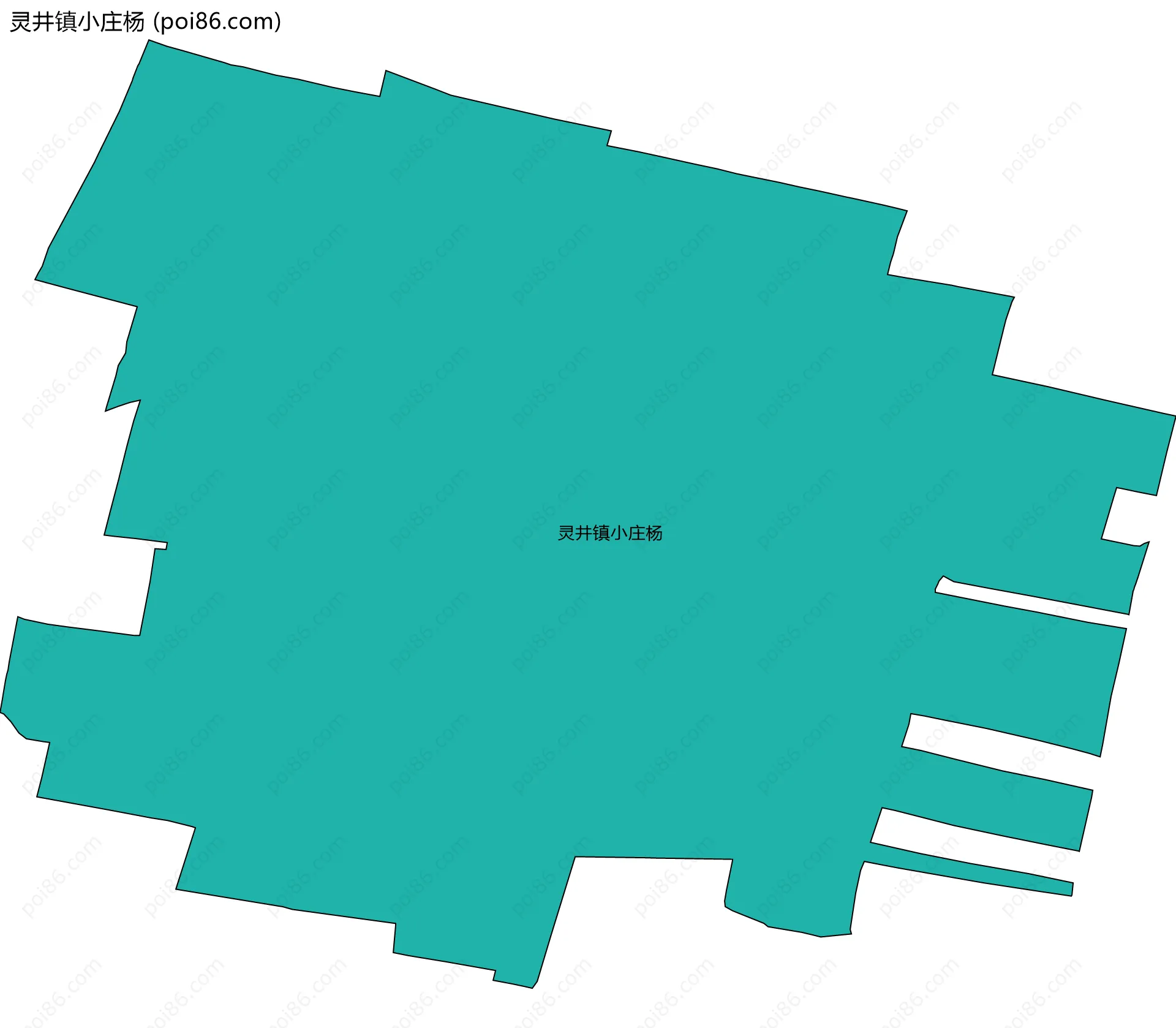 灵井镇小庄杨边界地图