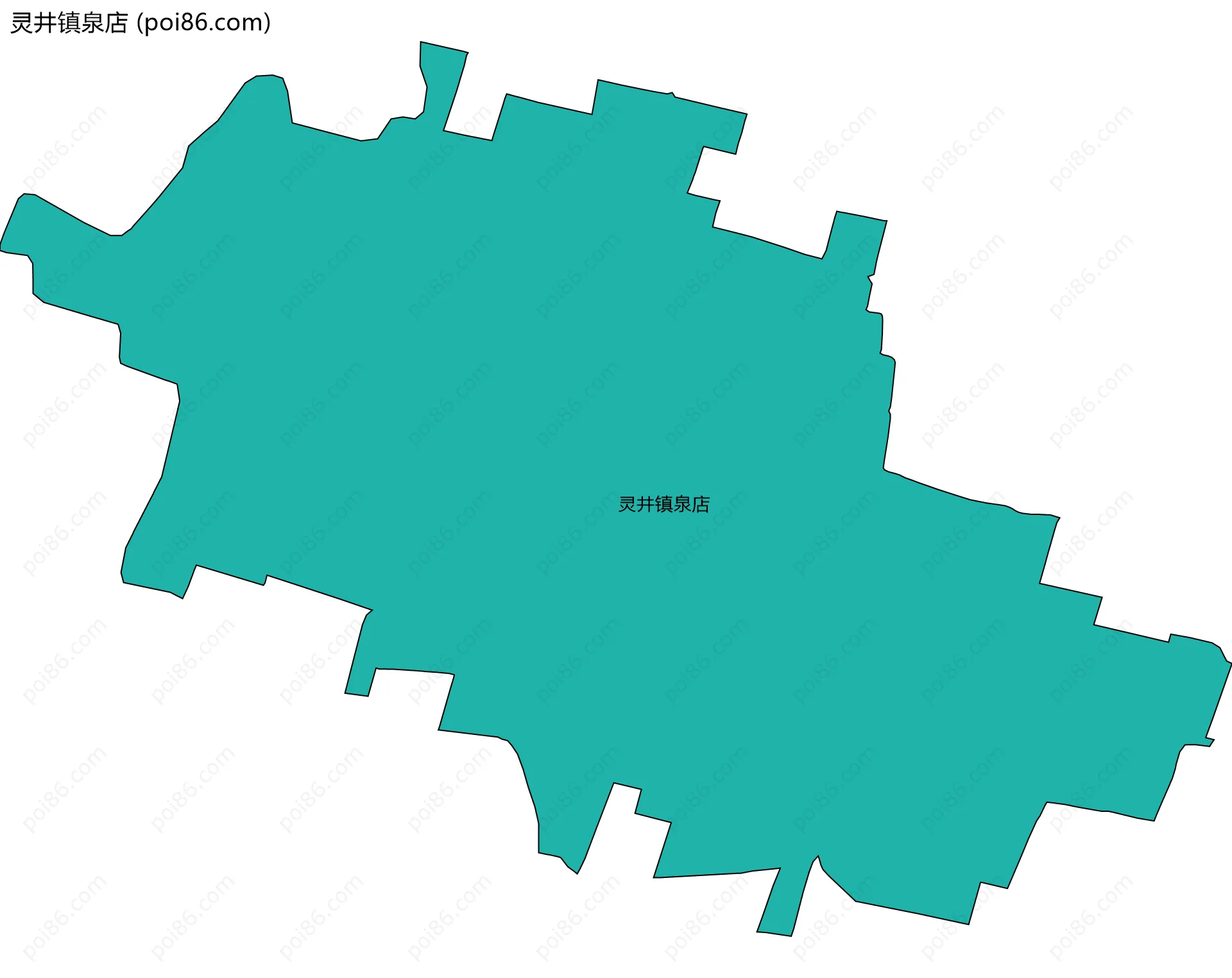灵井镇泉店边界地图