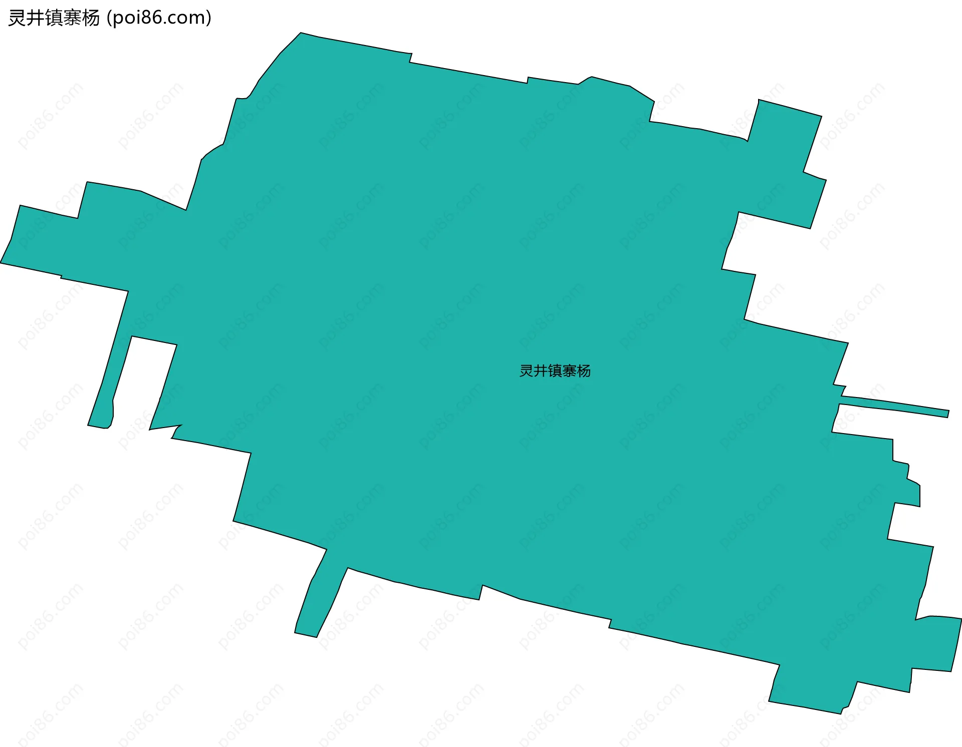 灵井镇寨杨边界地图