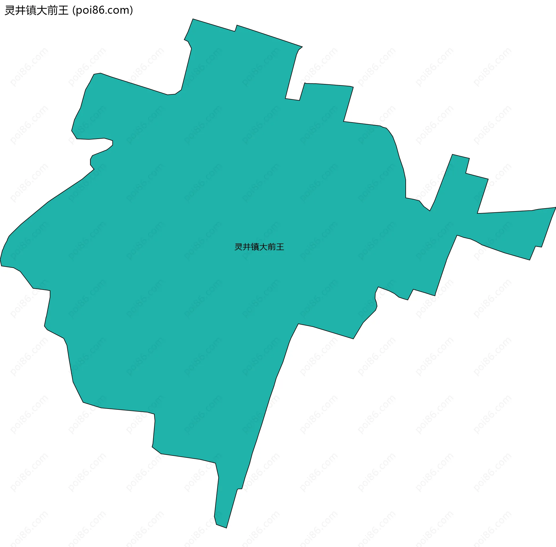 灵井镇大前王边界地图