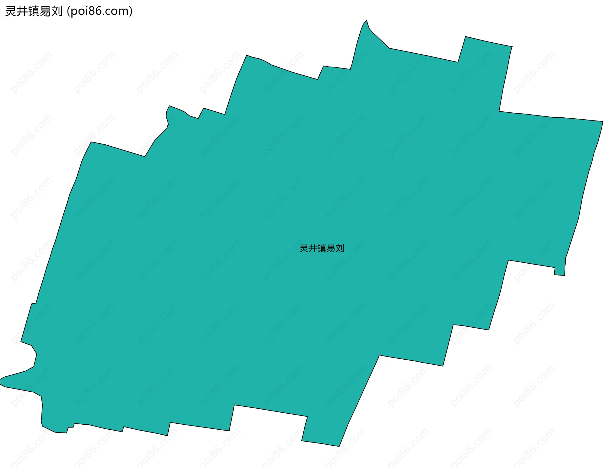 灵井镇易刘边界地图