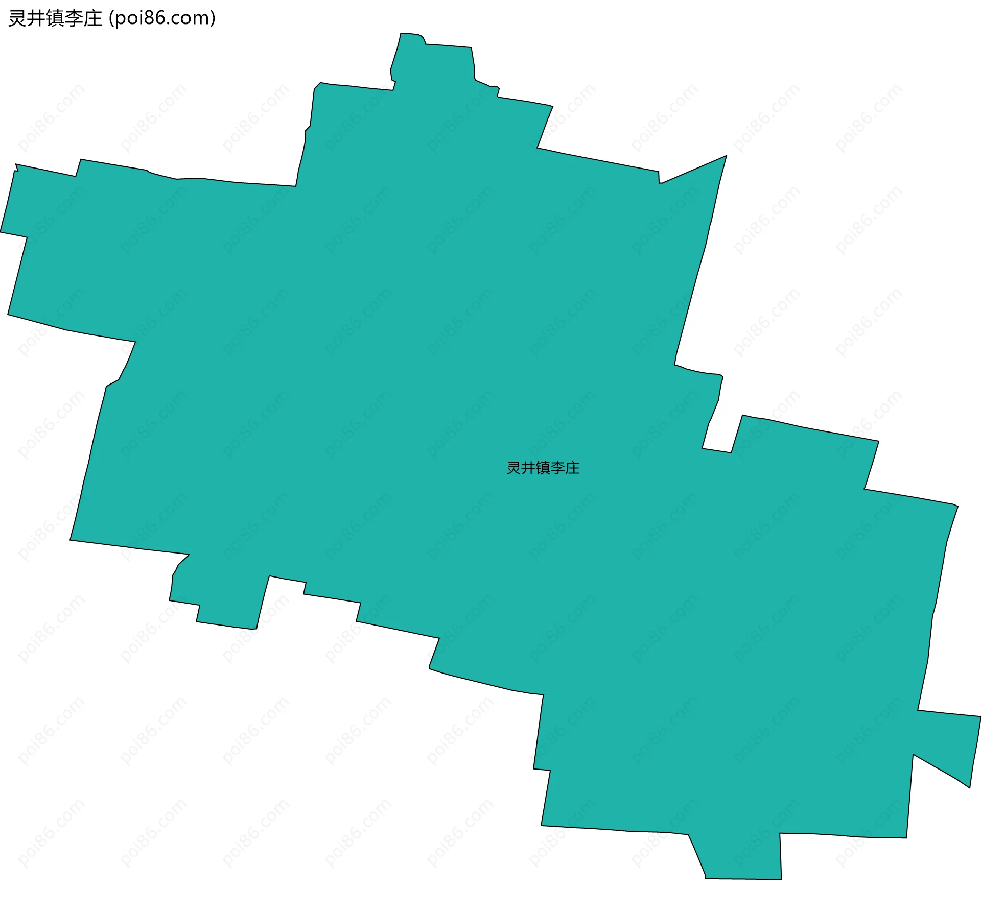 灵井镇李庄边界地图