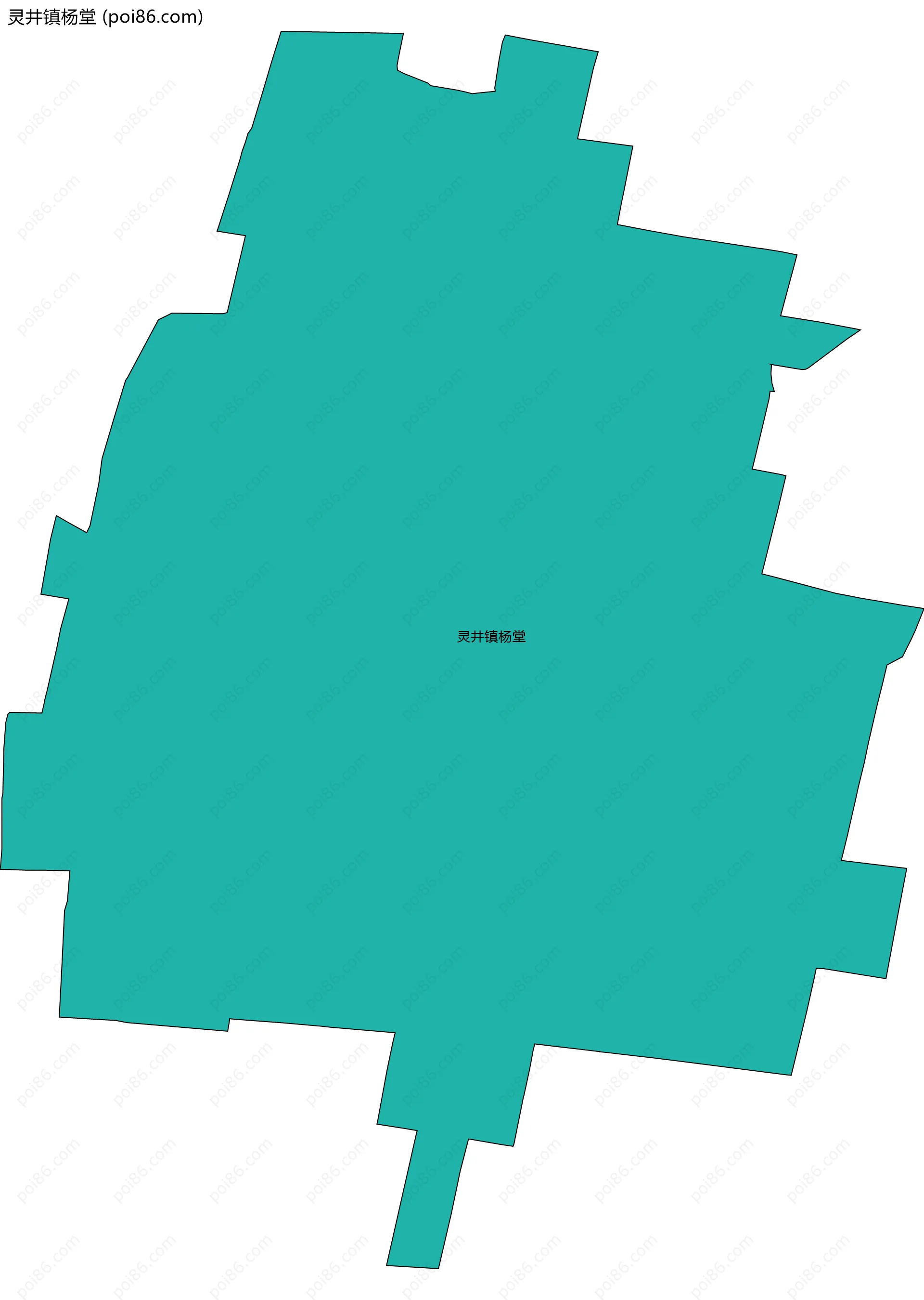 灵井镇杨堂边界地图