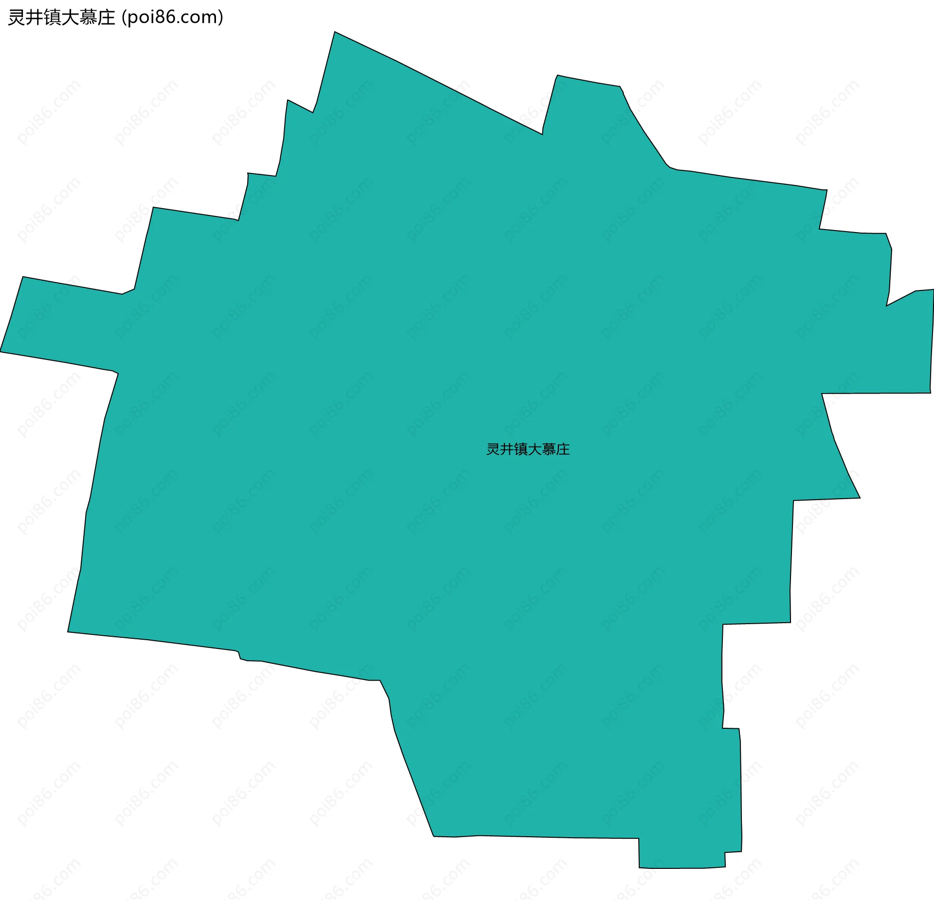灵井镇大慕庄边界地图