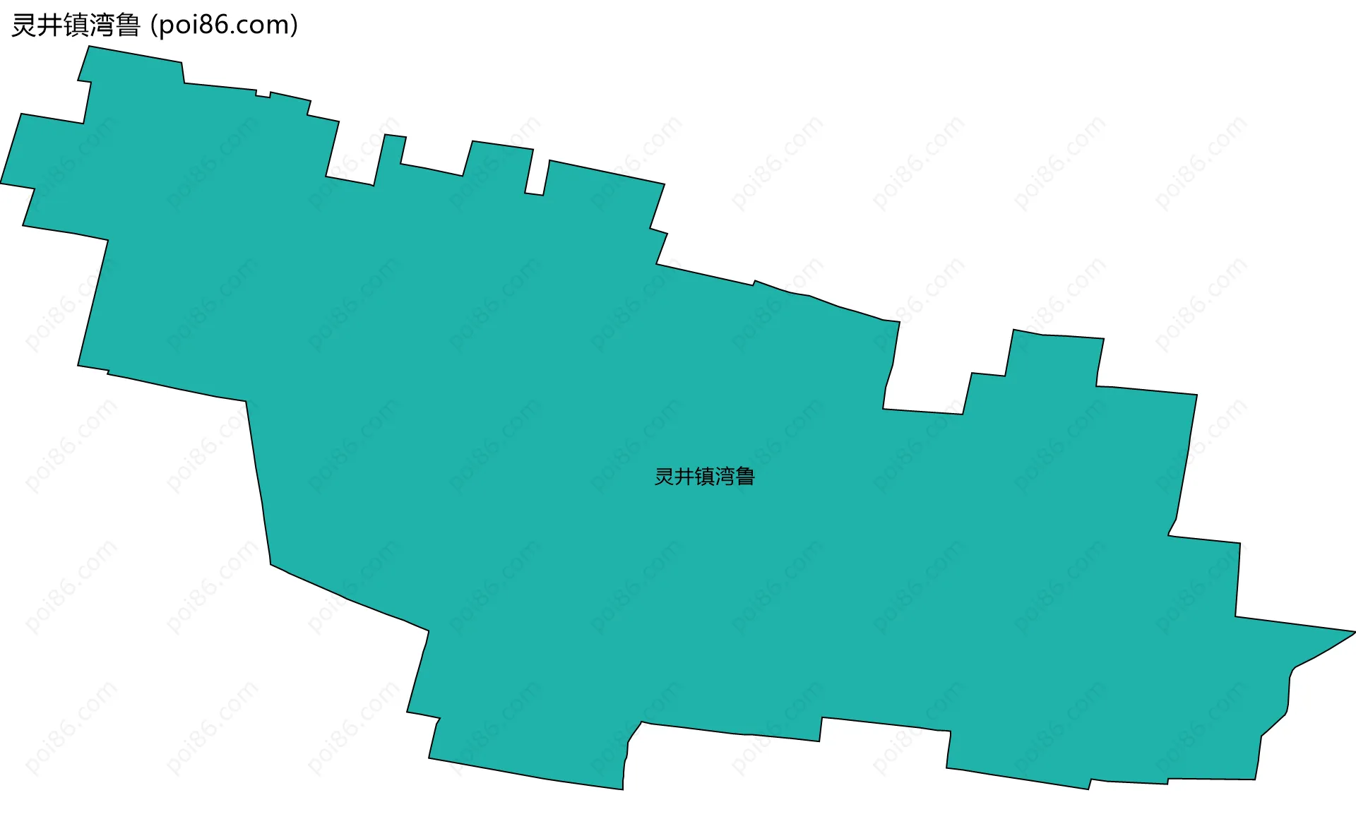 灵井镇湾鲁边界地图