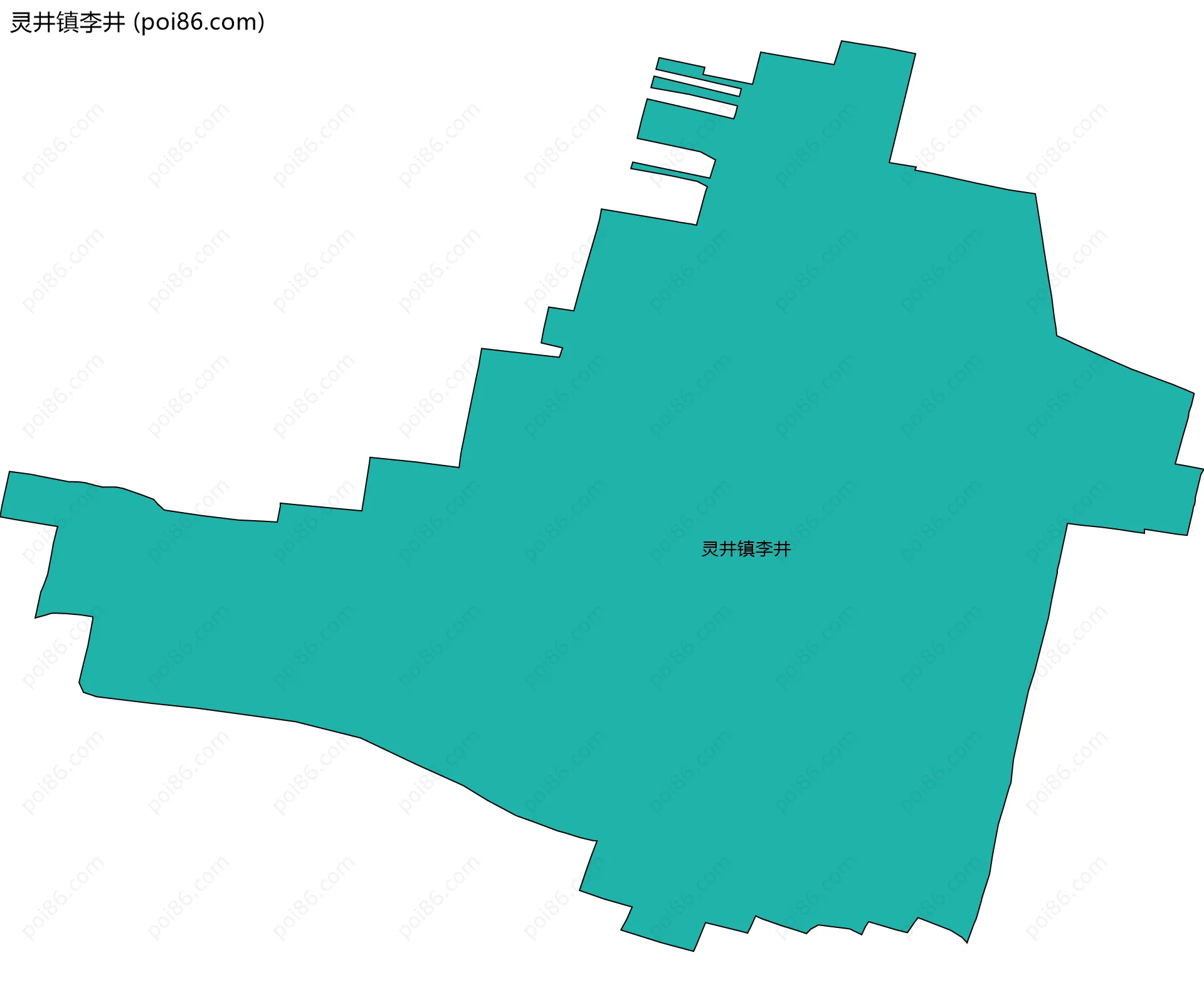 灵井镇李井边界地图