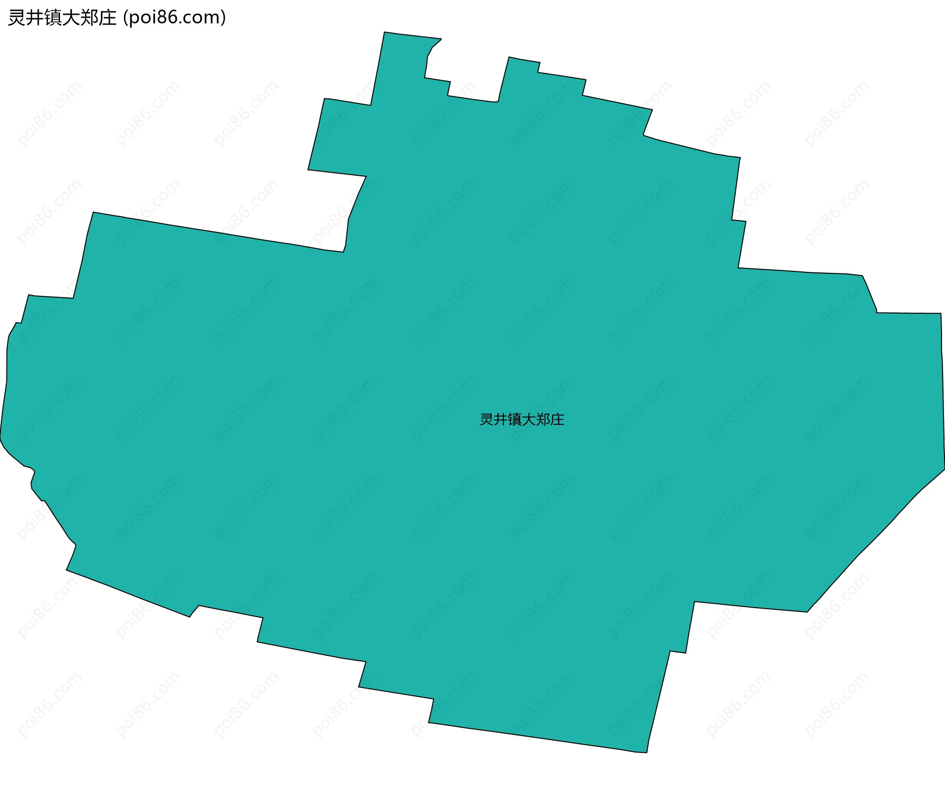 灵井镇大郑庄边界地图