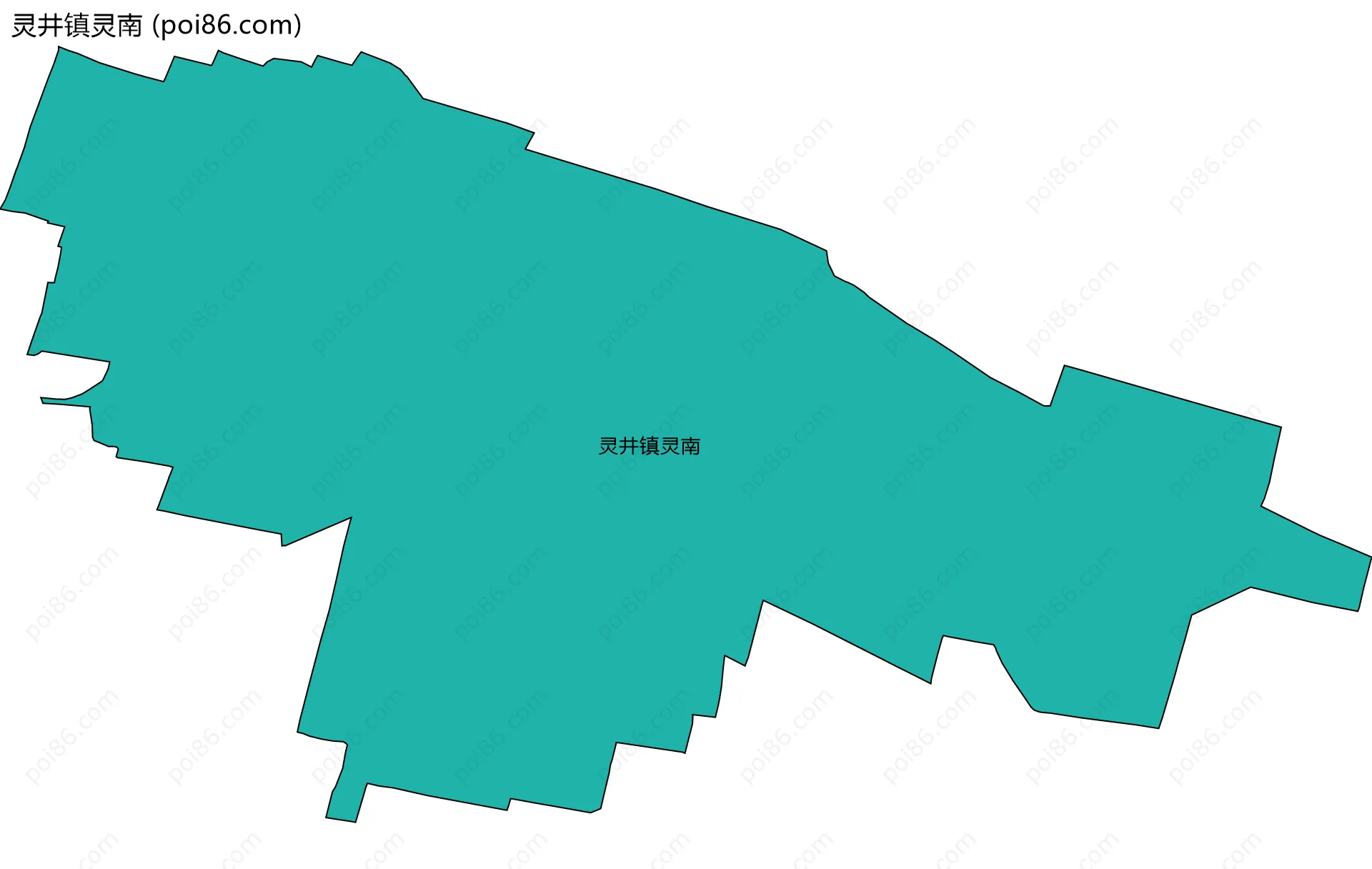 灵井镇灵南边界地图