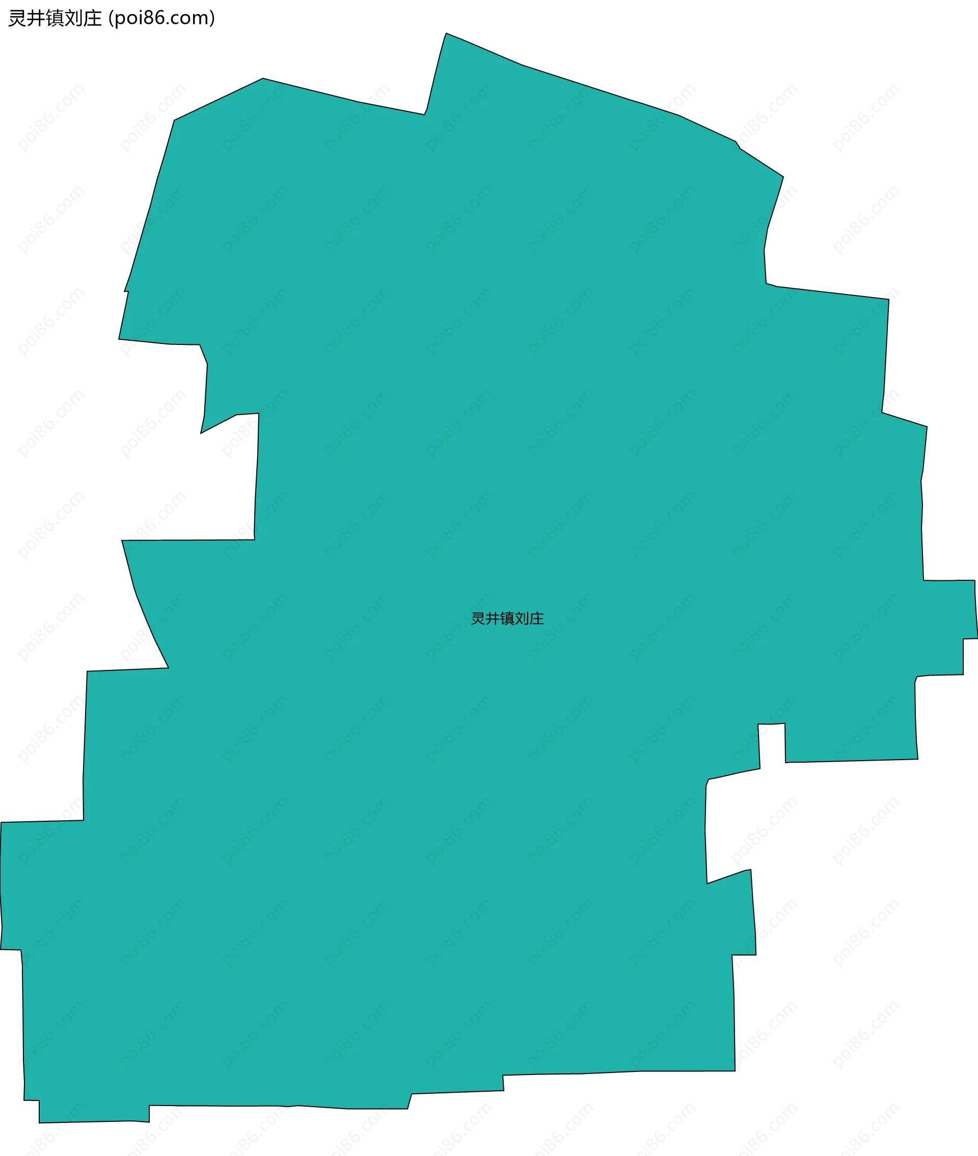 灵井镇刘庄边界地图