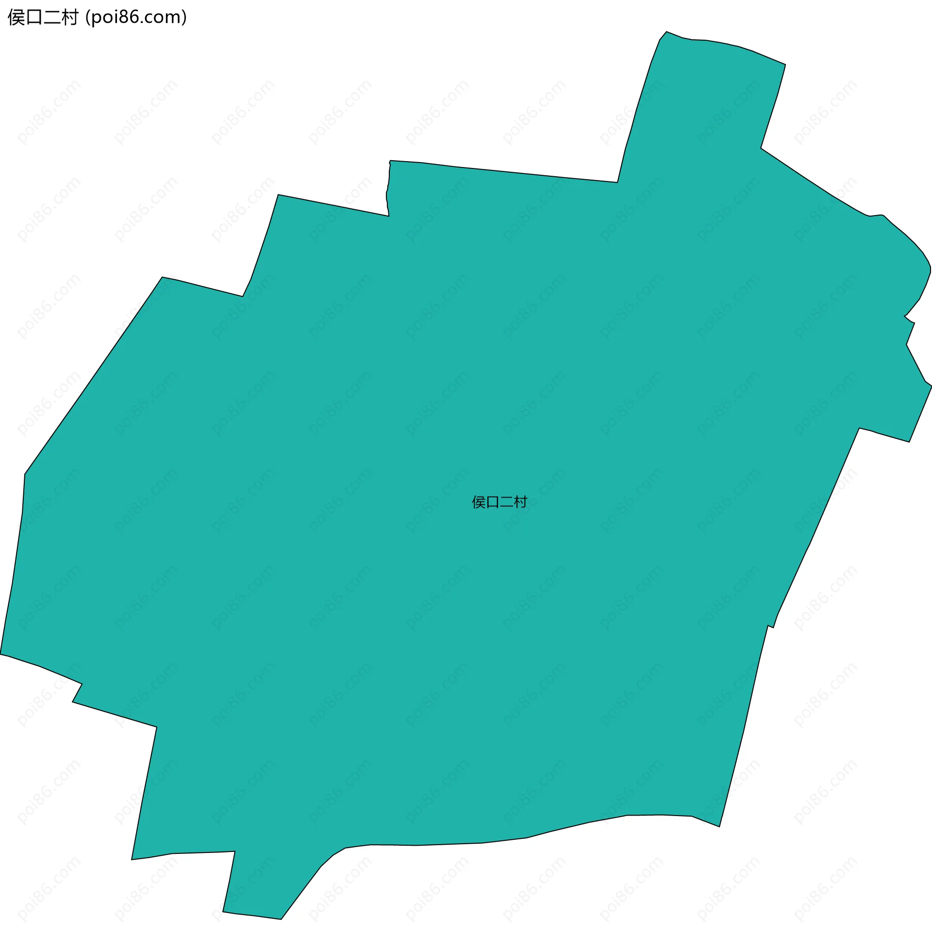 侯口二村边界地图